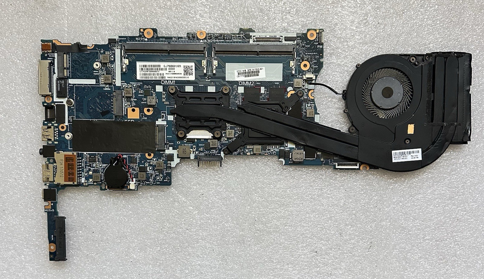 HP Zbook 15u G4 Intel Core i7-7500U 2.70GHz Motherboard 917505-601 Heatsink/Fan Cooling Fan and Heatsink product photo 1