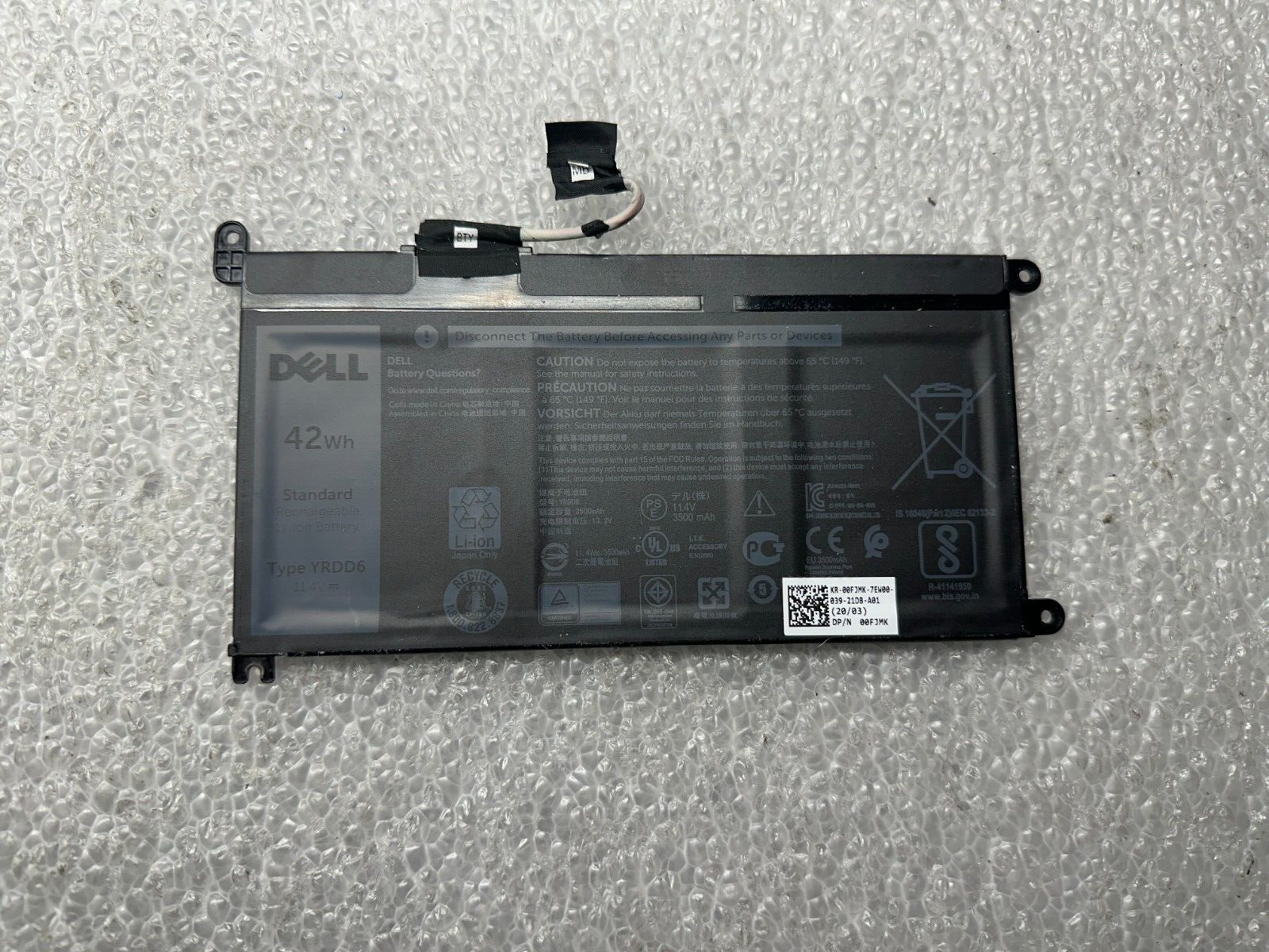 Dell Inspiron 5485 14in genuine original battery 00FJMK Laptop Battery product photo 1