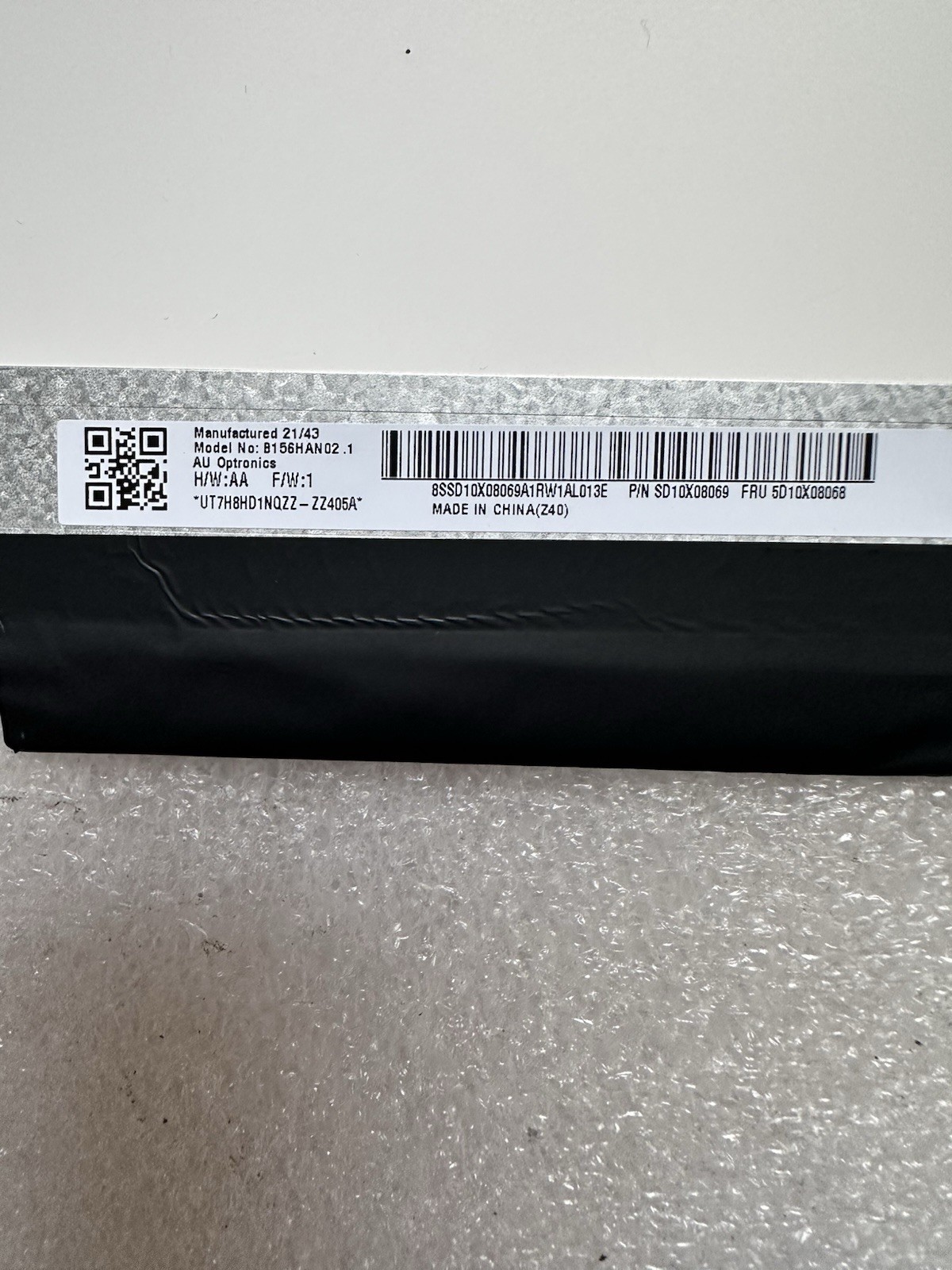 AUO AU Optronics 15.6” Matte LCD Laptop Screen 30Pin Panel B156HAN02.1, 5D10X08068 product photo 3