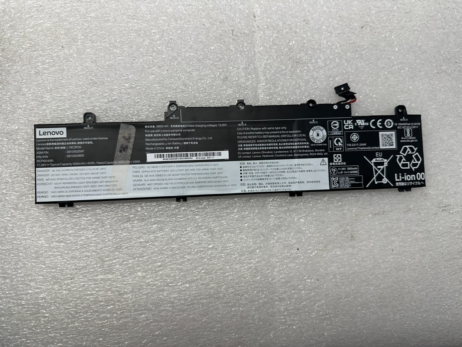 Lenovo 72 cycles -Lenovo E14 Gen 2 genuine original battery L19C3PD5 Laptop Battery product photo 1