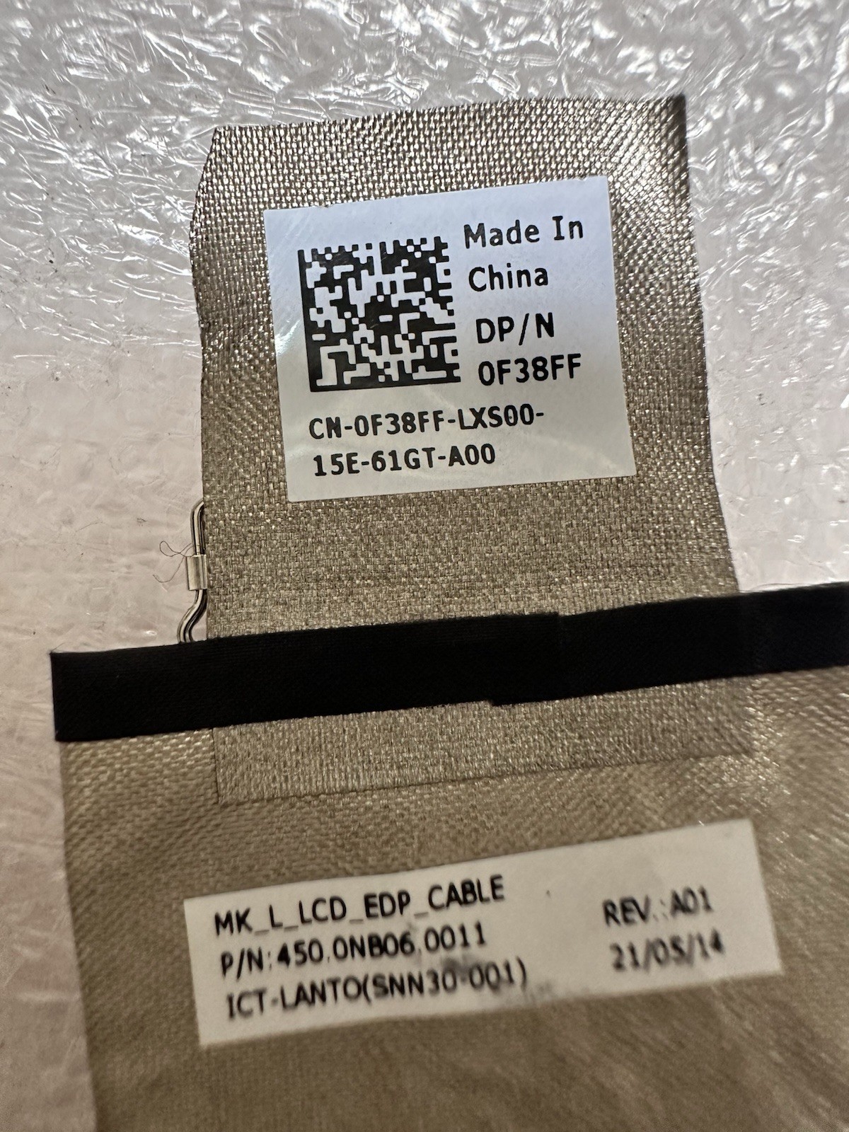 DELL LATITUDE 3320 Laptop LCD Video Display Cable F38FF 0F38FF Laptop Cable product photo 2