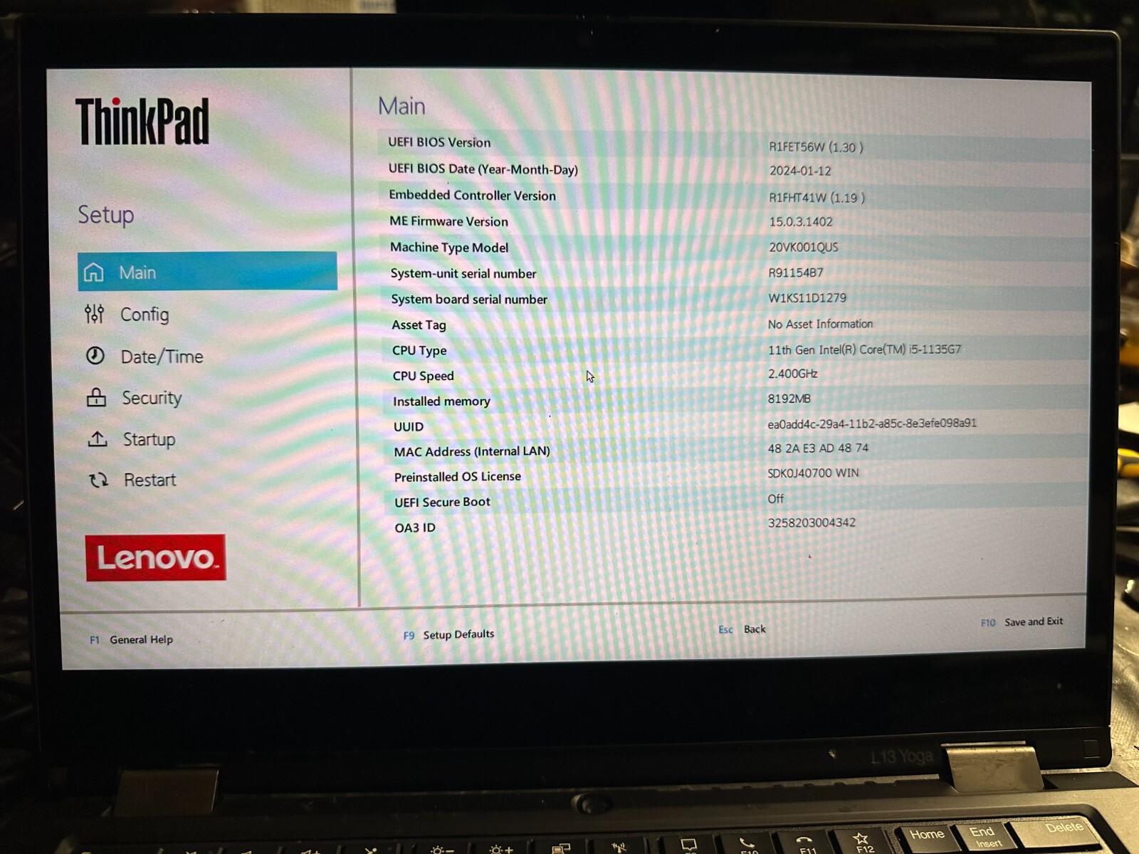 Lenovo L13 Yoga Gen 2 20VL 20VK i5-1135G7 Motherboard 5B21K85602 product photo 3