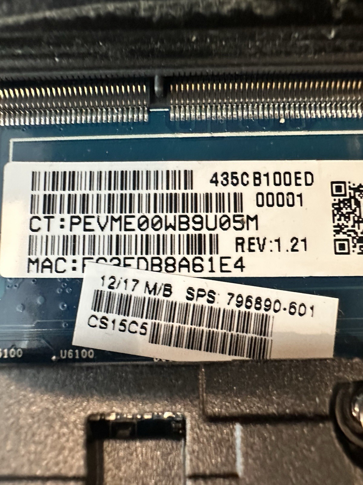 HP ZBook 15u G2 MOTHERBOARD Intel Core i7-5500u 2.4GHz 796890-601, Heatsink/Fan Processor product photo 3