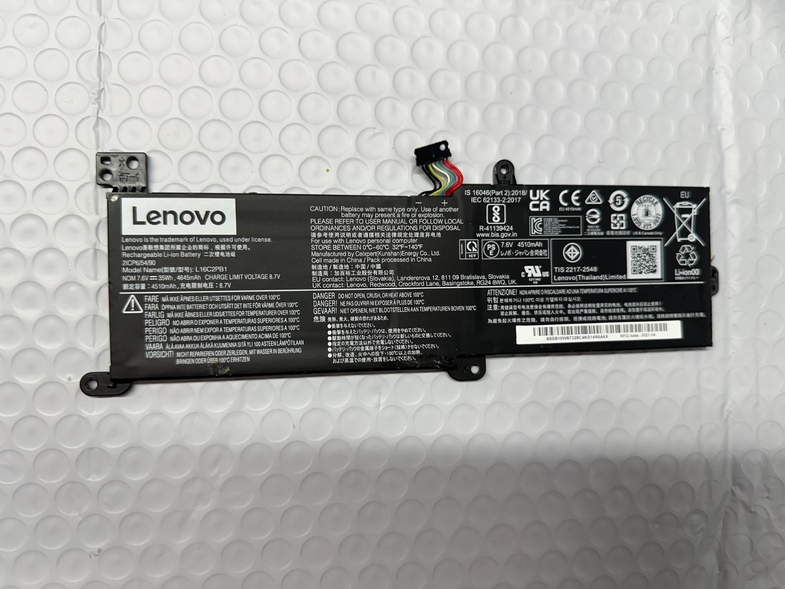 Lenovo IDEAPAD 3-15ITL05 genuine original battery L16C2PB1 Laptop Battery product photo 1