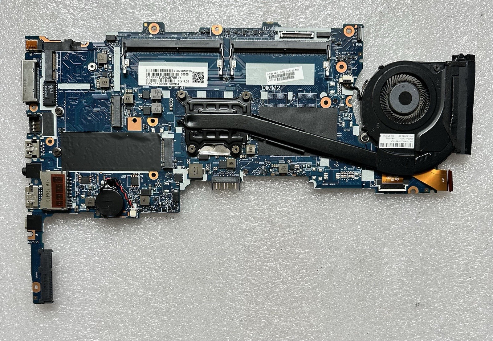 HP Elitebook 840 G3 Intel i5-6300U 2.40GHz Motherboard 903739-601 Heatsink+Fan Processor product photo 1