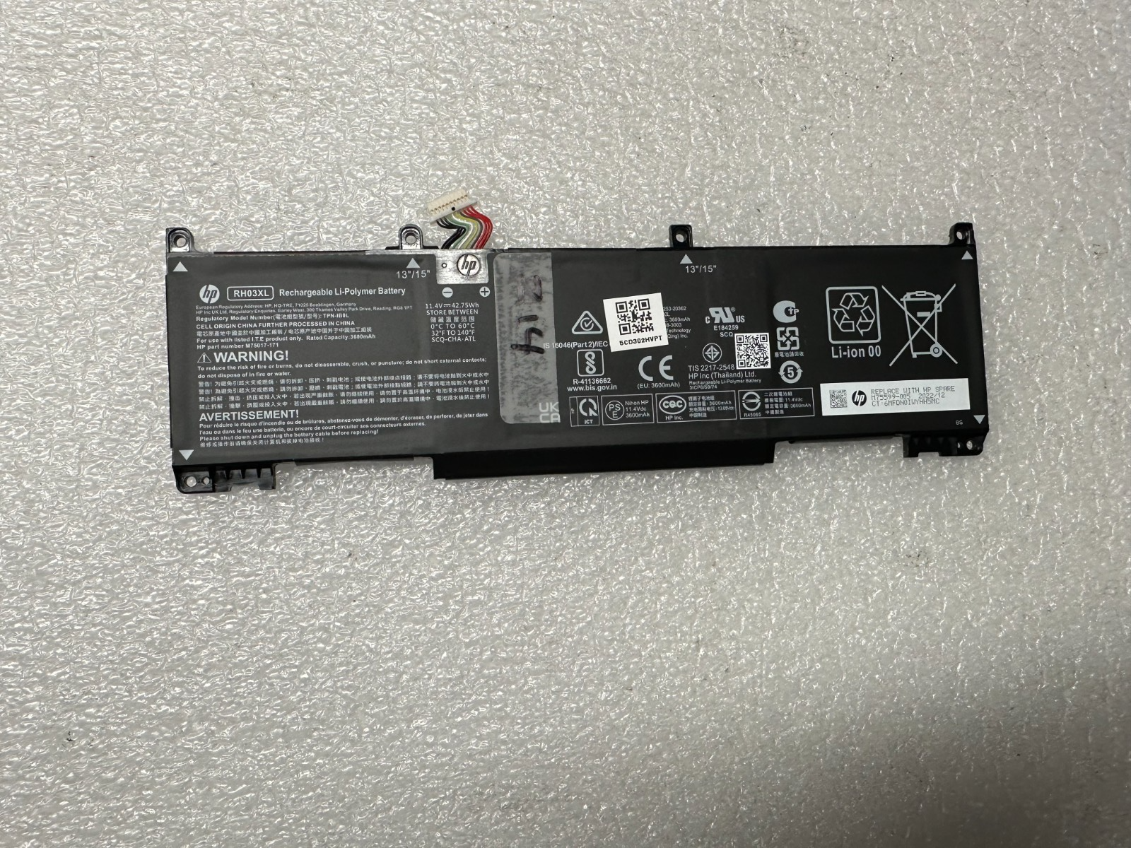 HP 214 cycles -HP Probook 440 14in G9 genuine original battery M75599-005 Laptop Battery product photo 1
