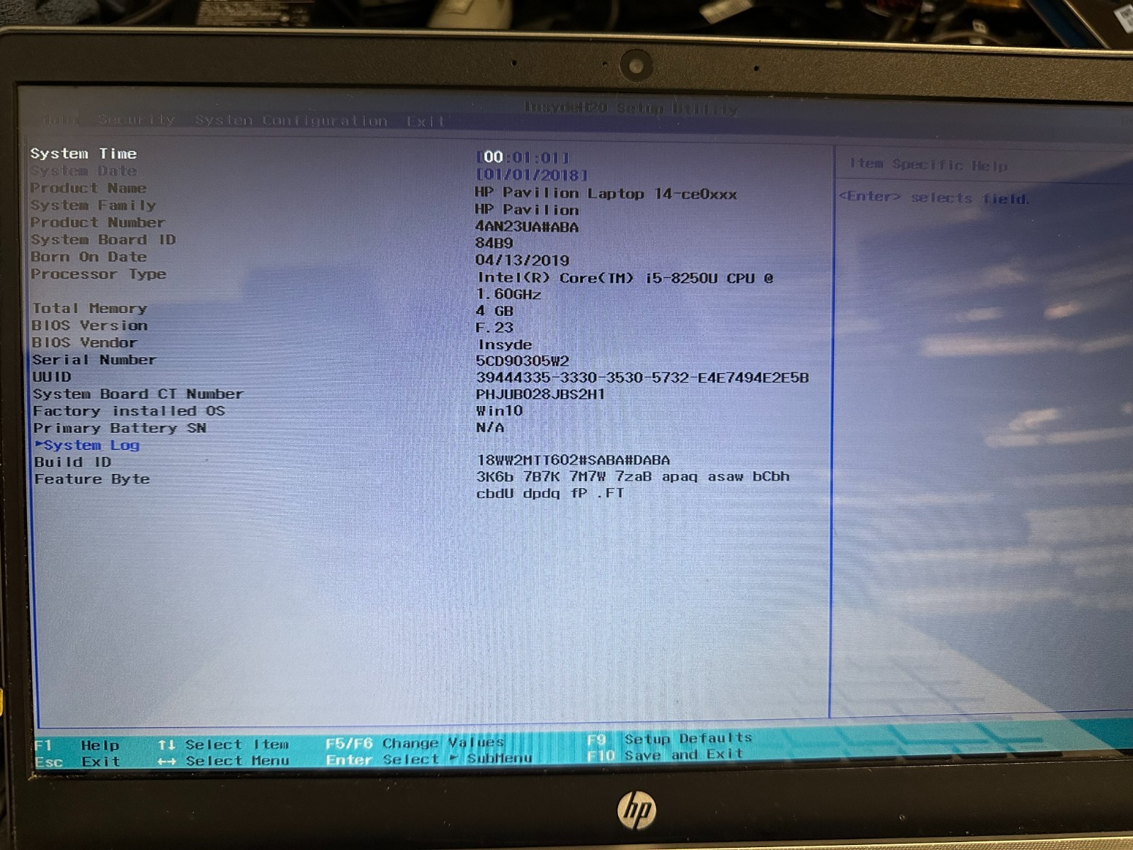 HP Pavilion 14-CE Intel i5-8250U 1.6 Ghz Motherboard L18500-601 Processor product photo 3