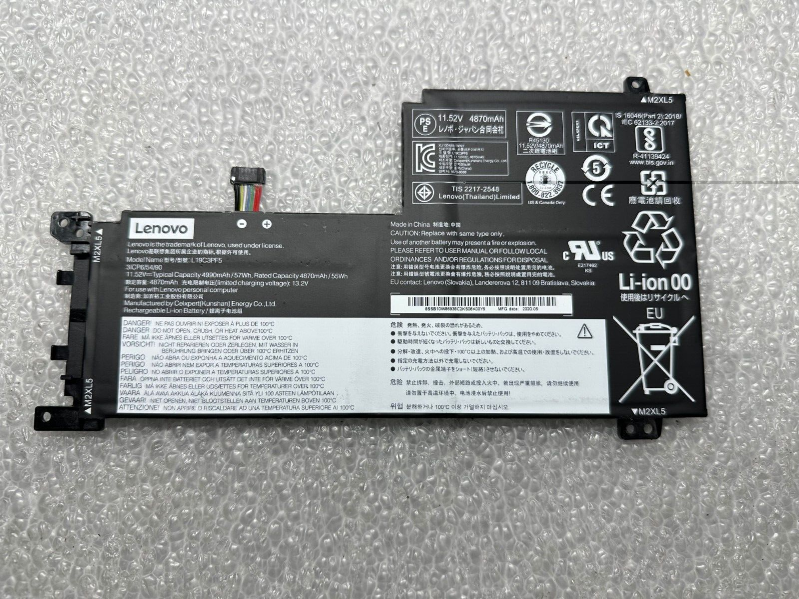 Lenovo Ideapad 5-15IIL05 genuine original battery L19c3pf5 L19c3pf4 Laptop Battery product photo 1