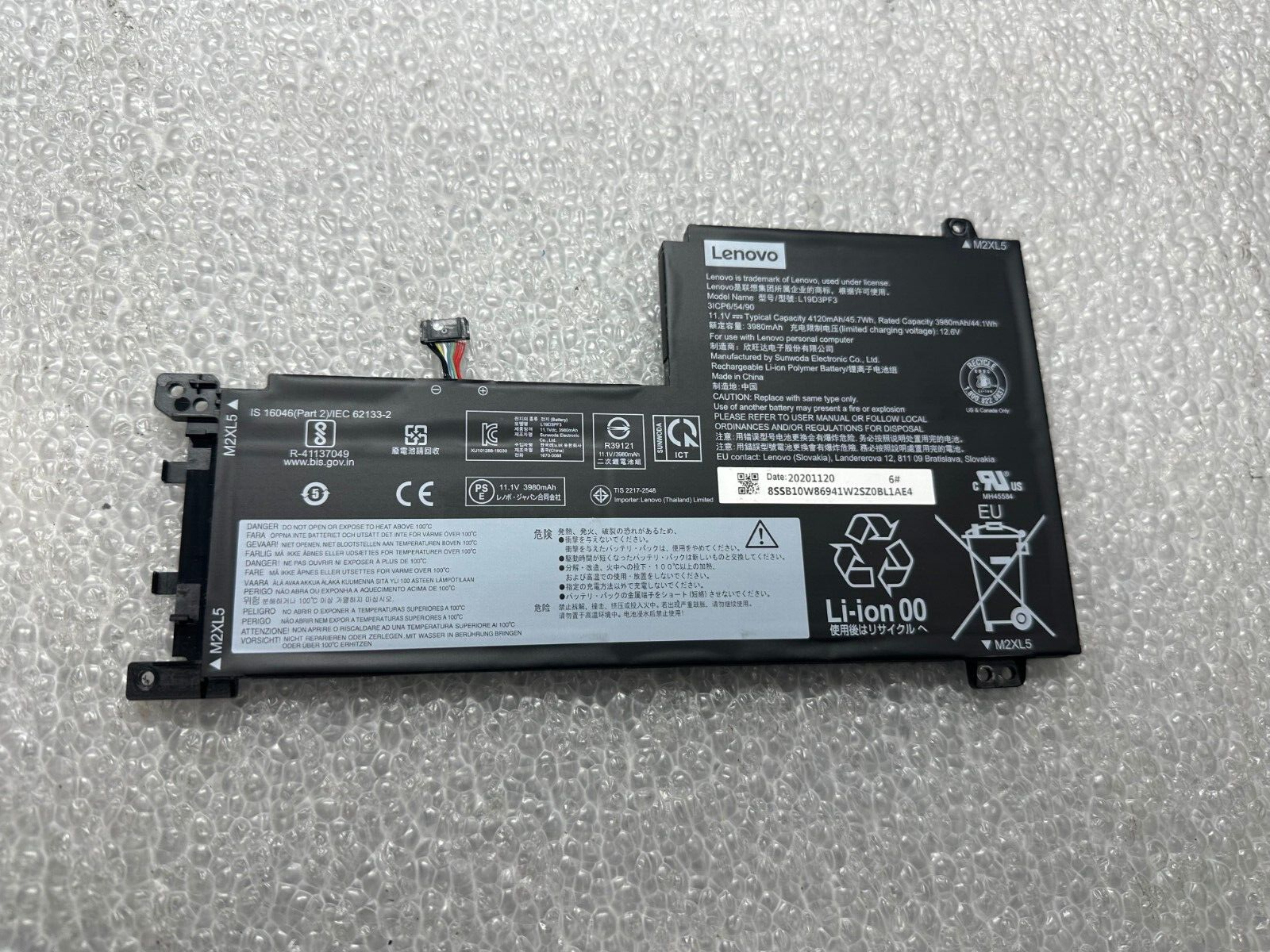 Lenovo Ideapad 5 15ITL05 genuine original battery L19D3PF3 Laptop Battery product photo 1