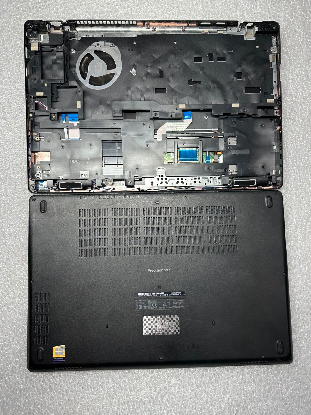 Dell Precsion 3520 Palmrest touch pad keyboard bottom full casing cover housing Palmrest Keyboard Assembly product photo 3