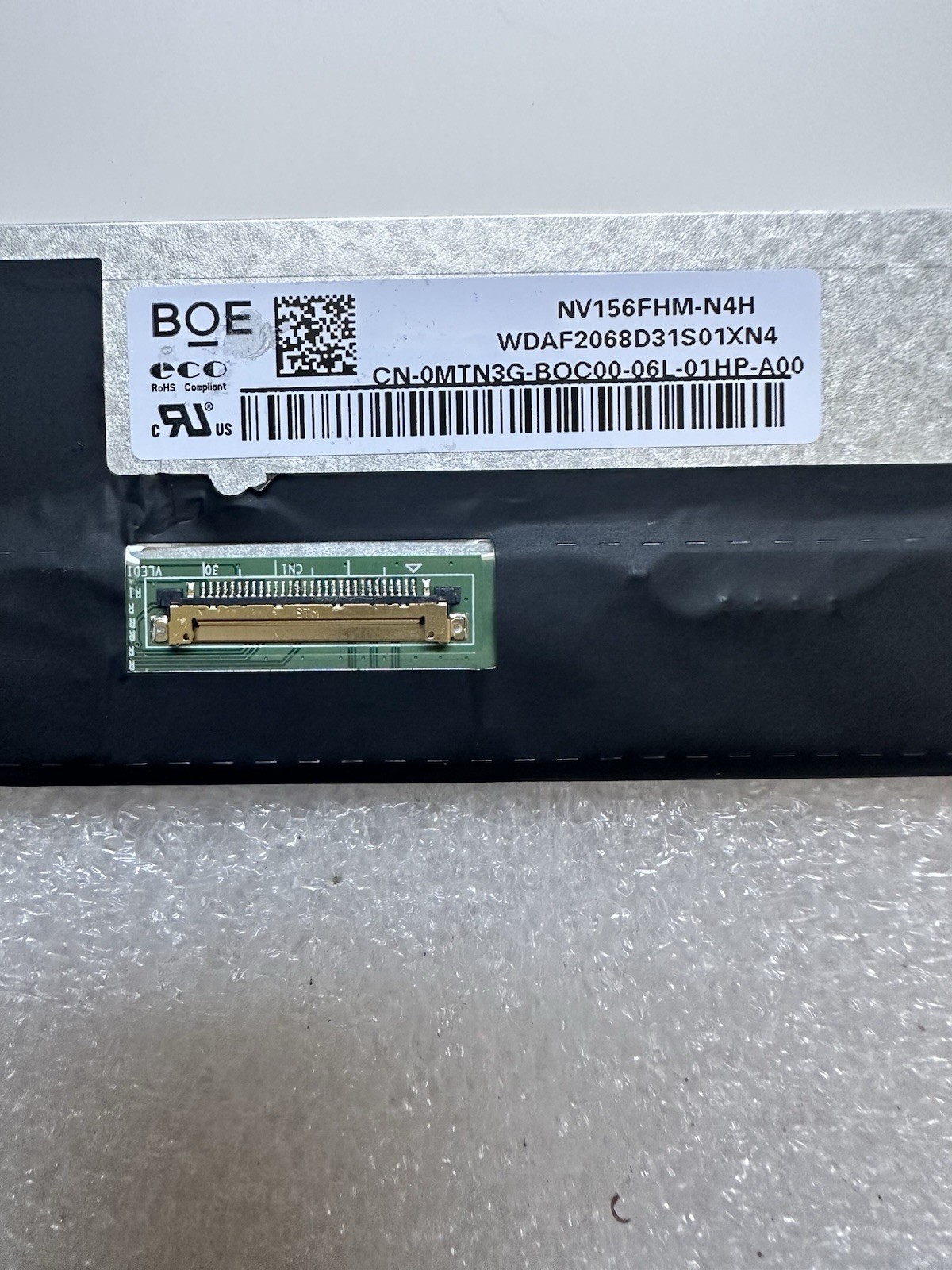 BOE 15.6" FHD LED LCD Matte Screen Display Panel MTN3G 0MTN3G NV156FHM-N4H 30pin Laptop Screen product photo 3