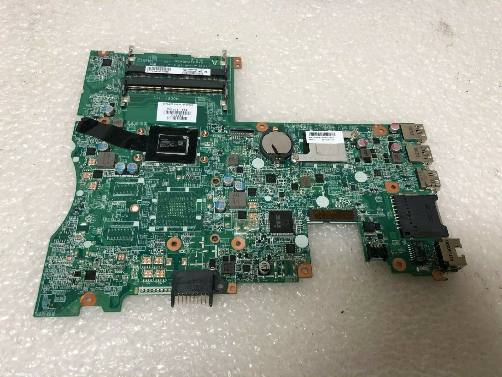 HP Pavilion TS 14-F 14" Genuine AMD A8-5545M 1.7Ghz Motherboard DA0U72MB6D0 product photo 1