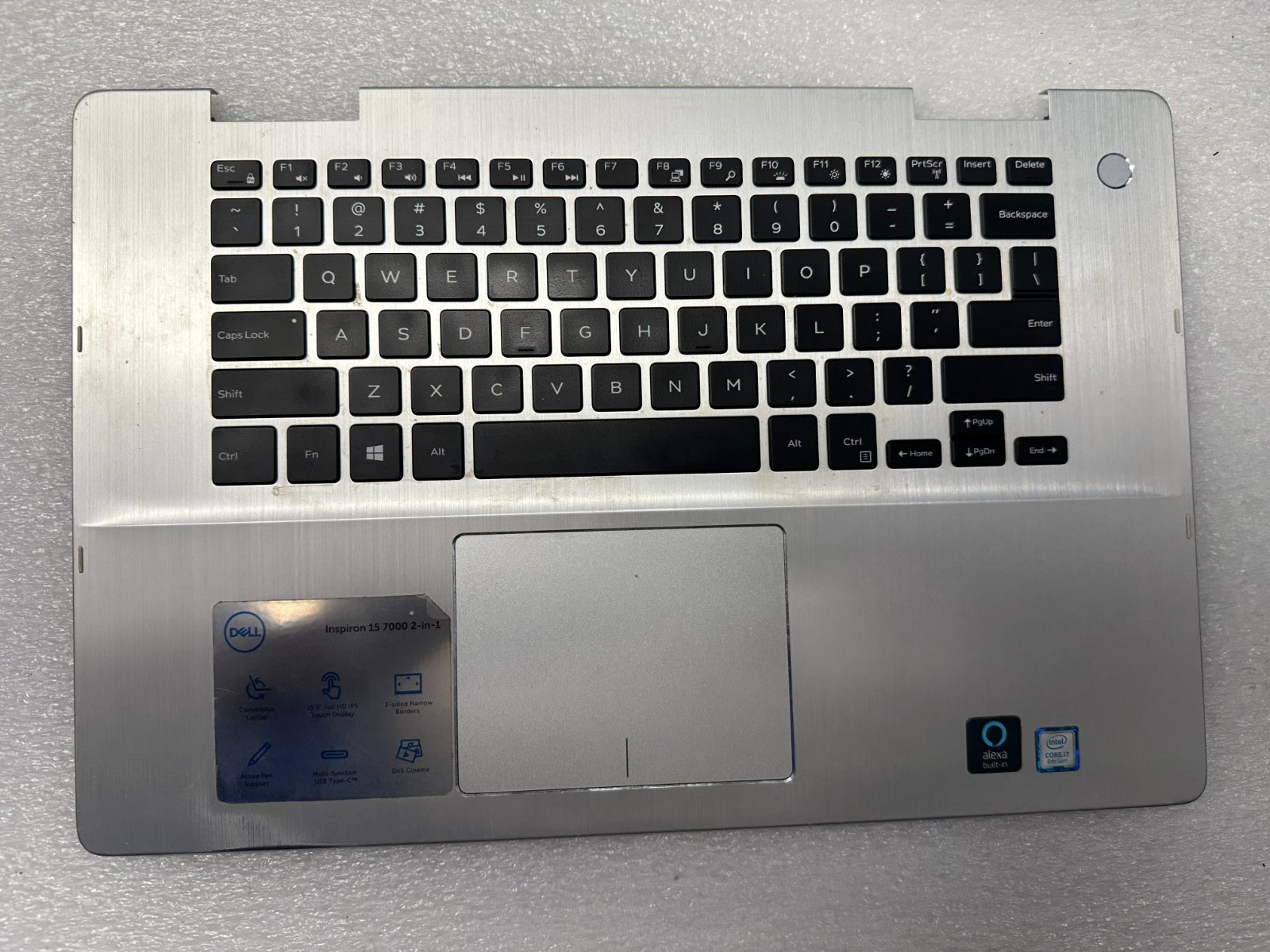 Dell Inspiron 7586 palmrest touch pad keyboard pmgw2 Palmrest Keyboard Assembly product photo 1