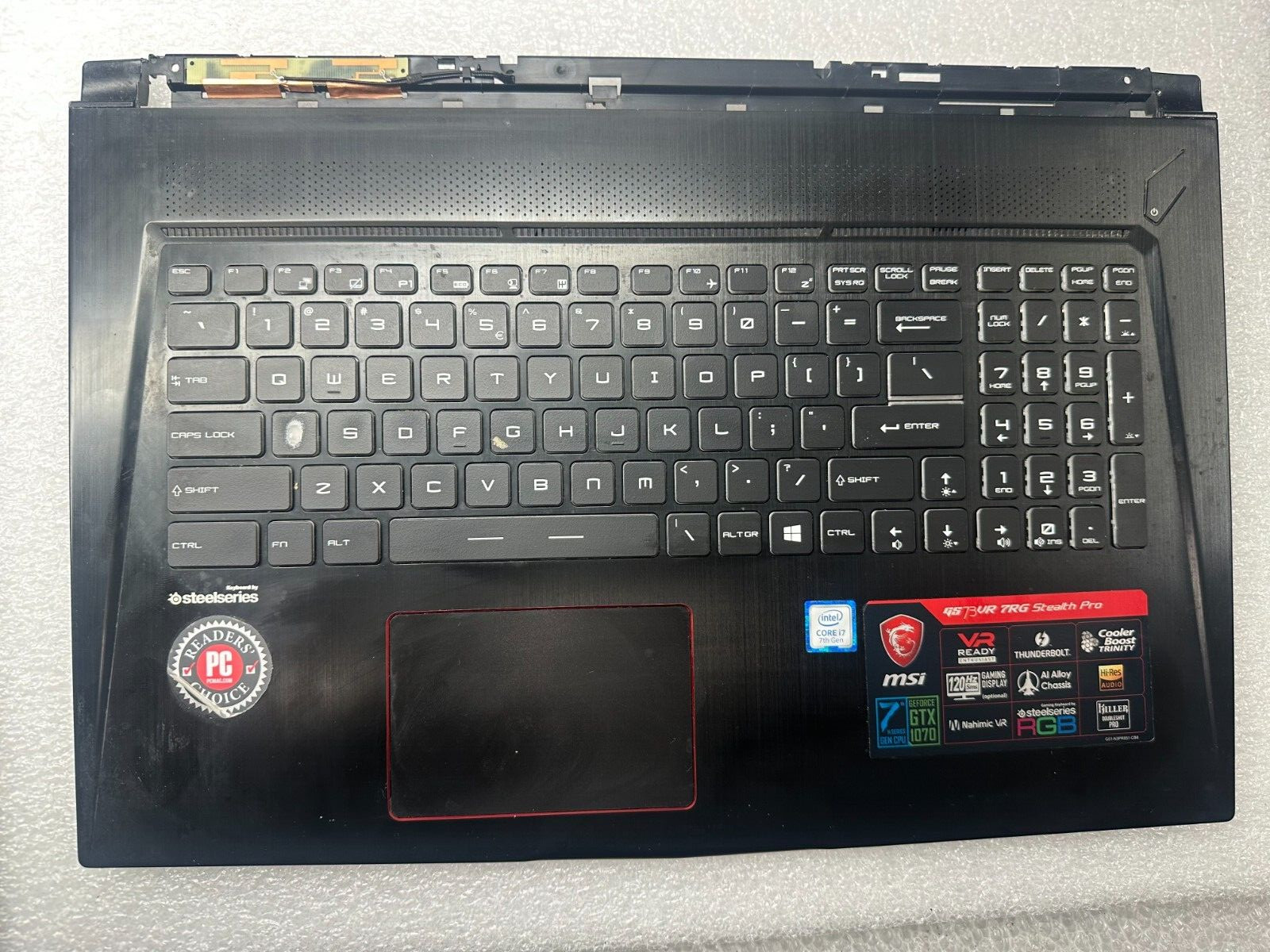 MSI GS73VR 7rg-060us MS-17B3 palmest touch pad keyboard Palmrest Keyboard Assembly product photo 1