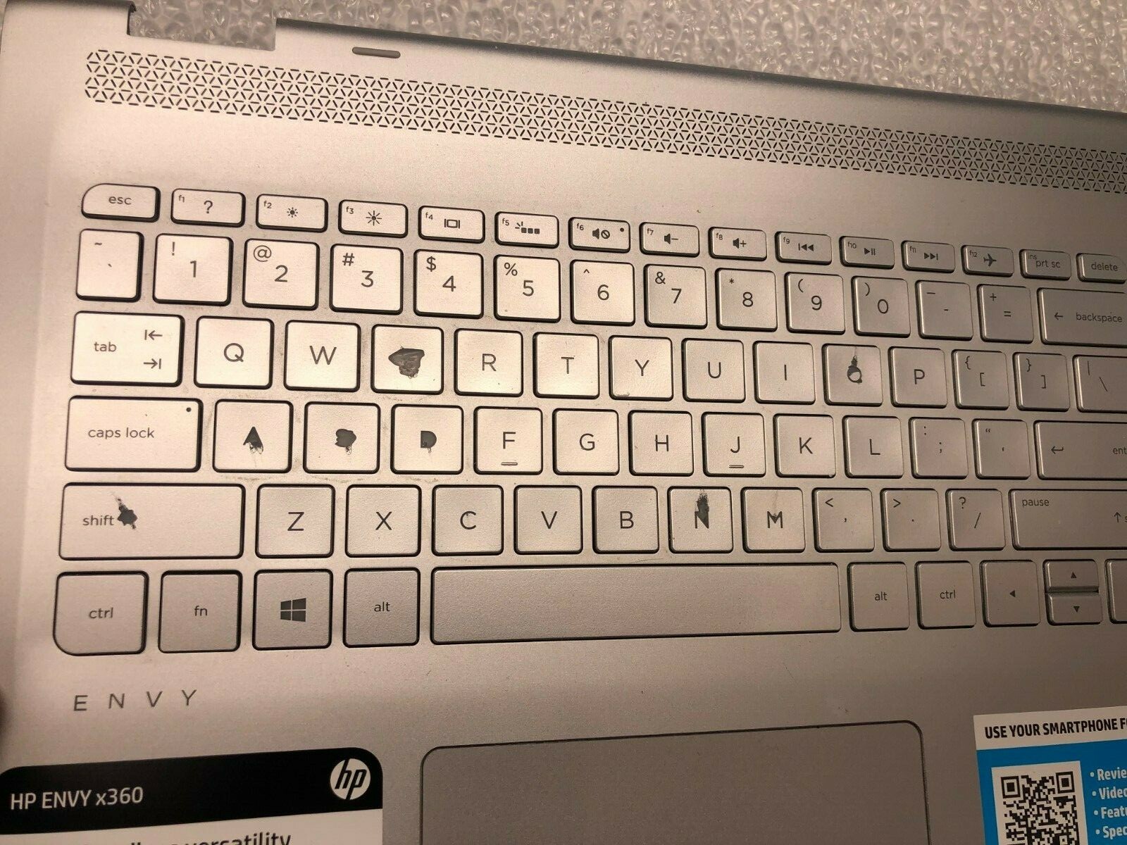 HP Envy x360 15-aq210nr palmrest top cover keyboard touch pad 857283-001 Palmrest Keyboard Assembly product photo 2