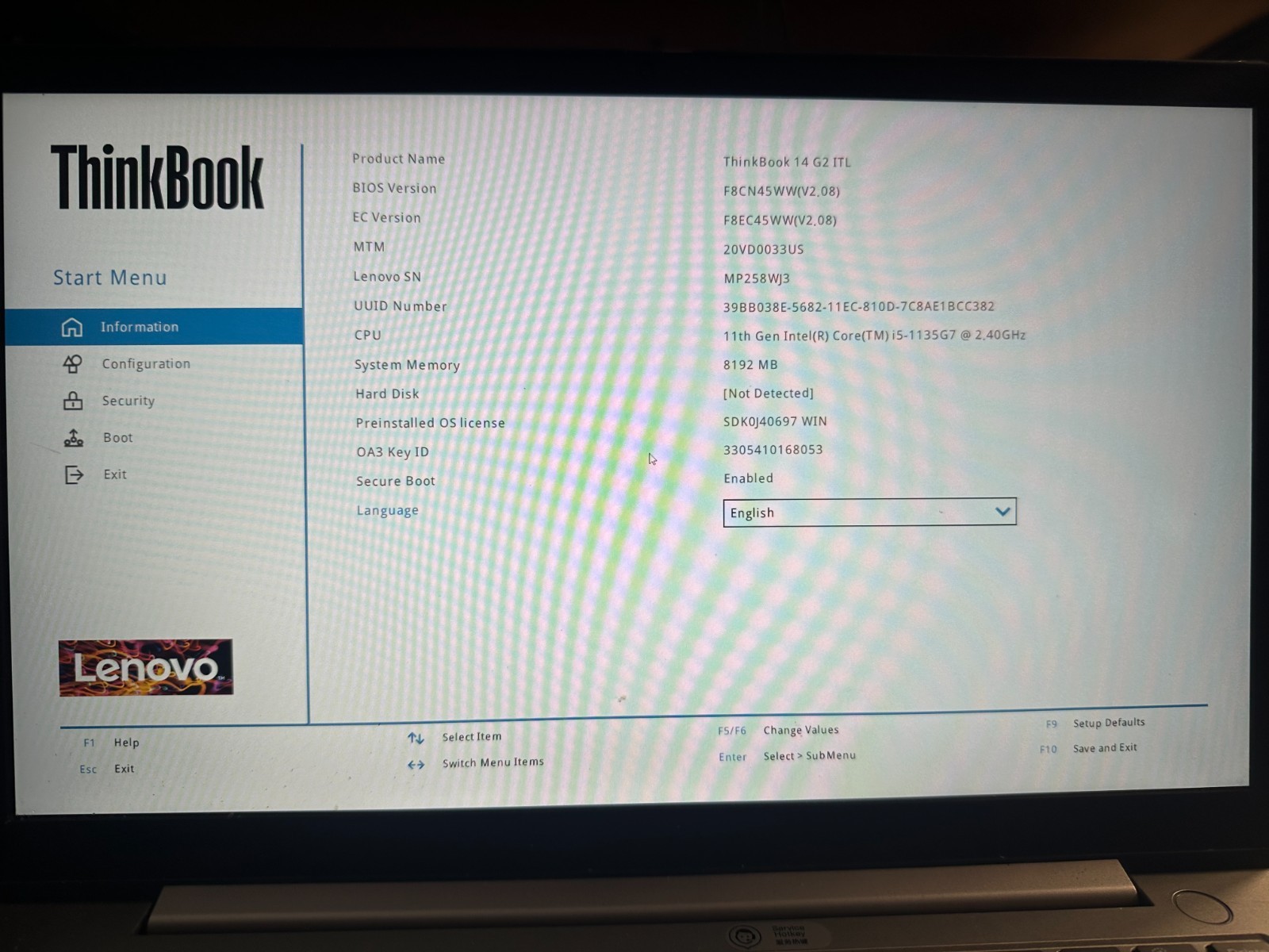 Lenovo ThinkBook 14 G2 ITL Intel i5-1135G7 Motherboard 8GB 5B21B84267 Processor product photo 3