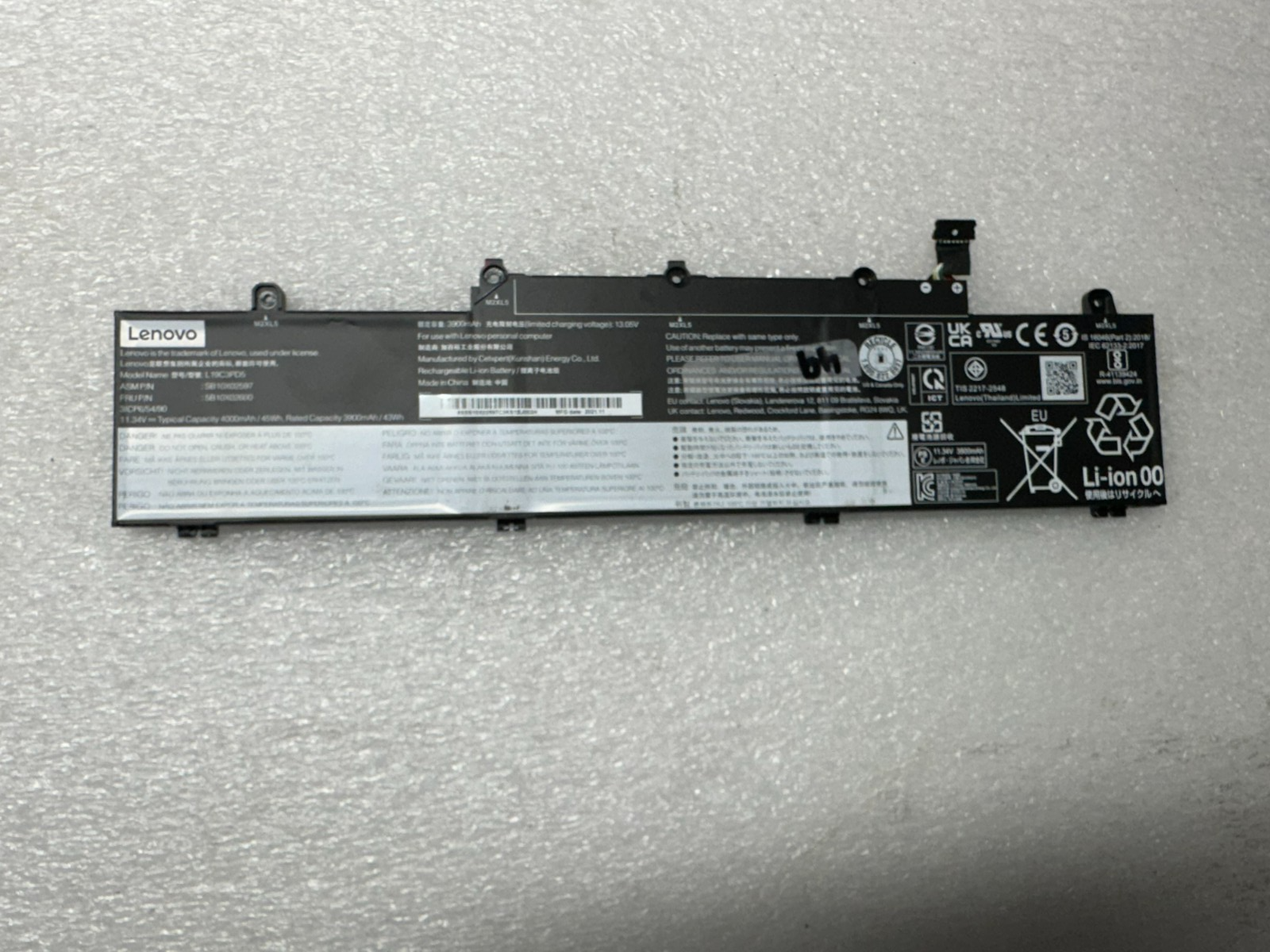 Lenovo 52 cycles -Lenovo Thinkpad E15 Gen 2 genuine original battery L19c3PD5 Laptop Battery product photo 1
