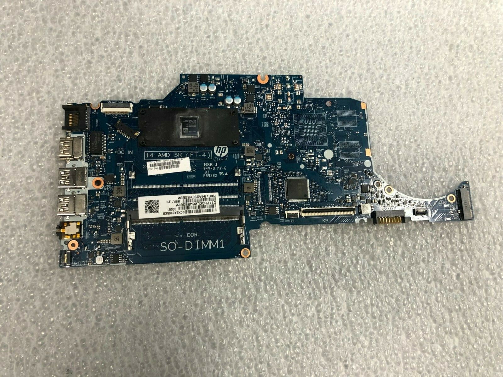 HP 14-cm0075nr motherboard E2-9000e L23389-601 product photo 1
