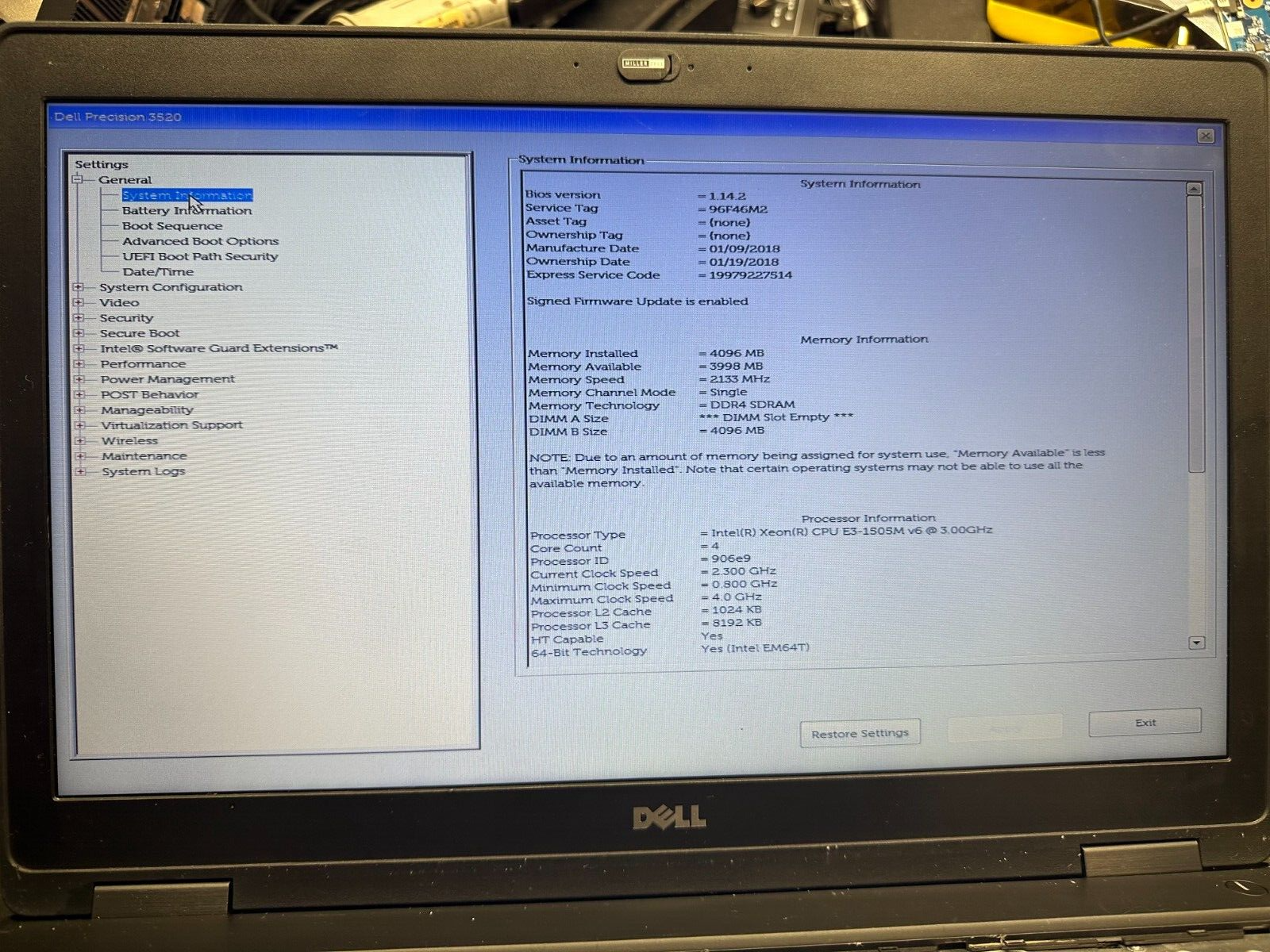 Dell Precision (NOT Latitude) 3520 15.6 complete LCD Screen Display Panel FHD Laptop Screen product photo 3