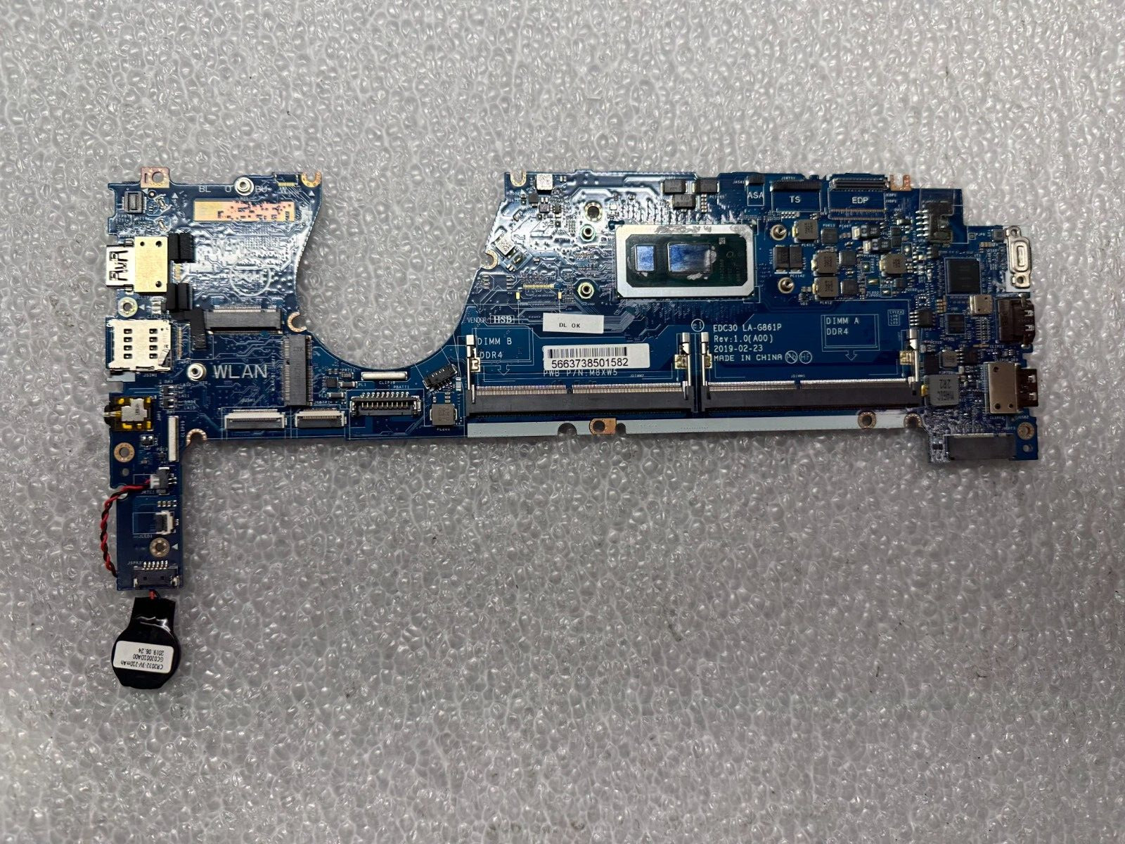 Dell Latitude 7300 i5-8365u Motherboard 0rg9m product photo 1