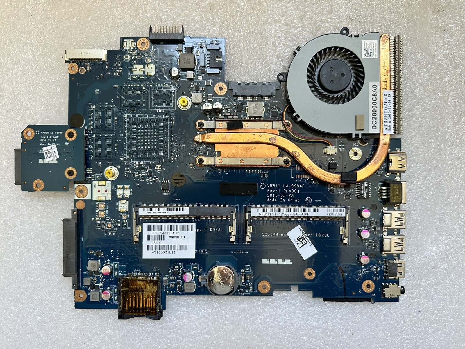 Dell Inspiron 5737 Intel Core i3-4010U CPU @1.7GHz Motherboard 1CFYT 0CFYT Processor 1CYFT product photo 1
