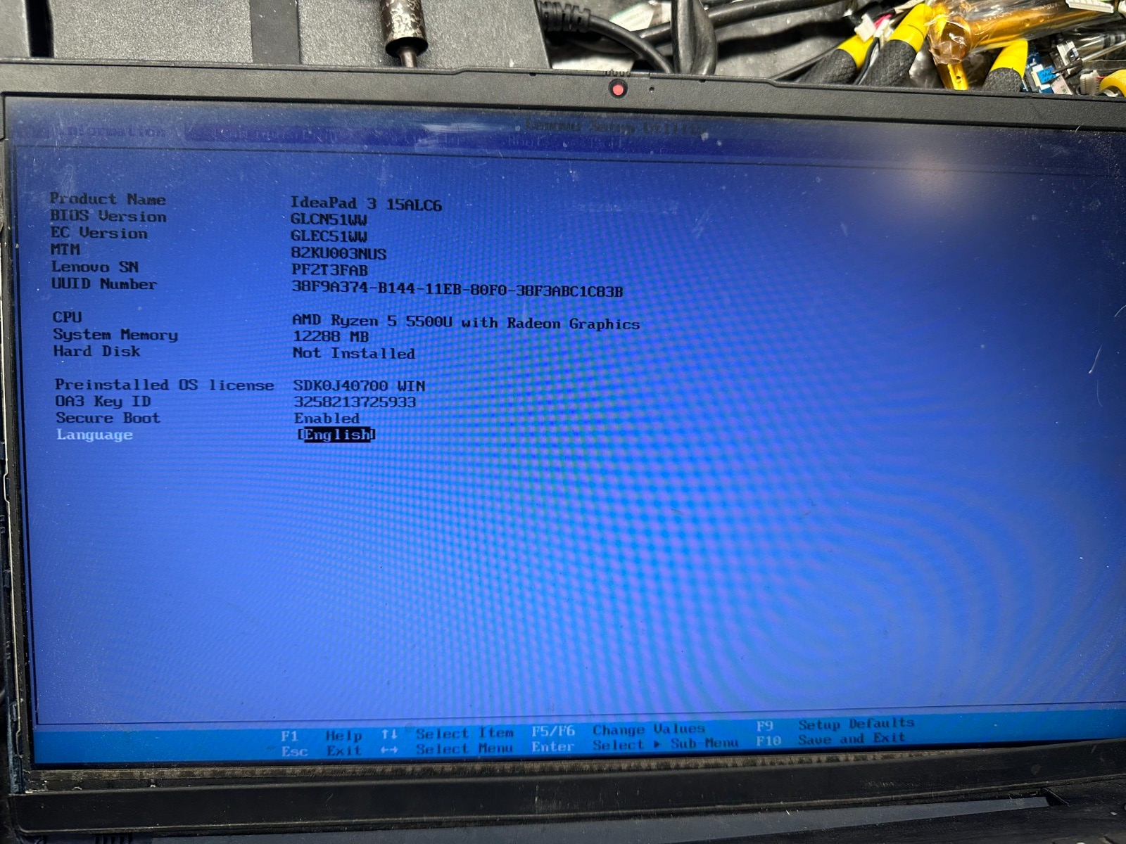 Lenovo Ideapad 3 15ALC6 AMD Ryzen 5 5500u Radeon Motherboard 5B21B85225 . Processor product photo 3