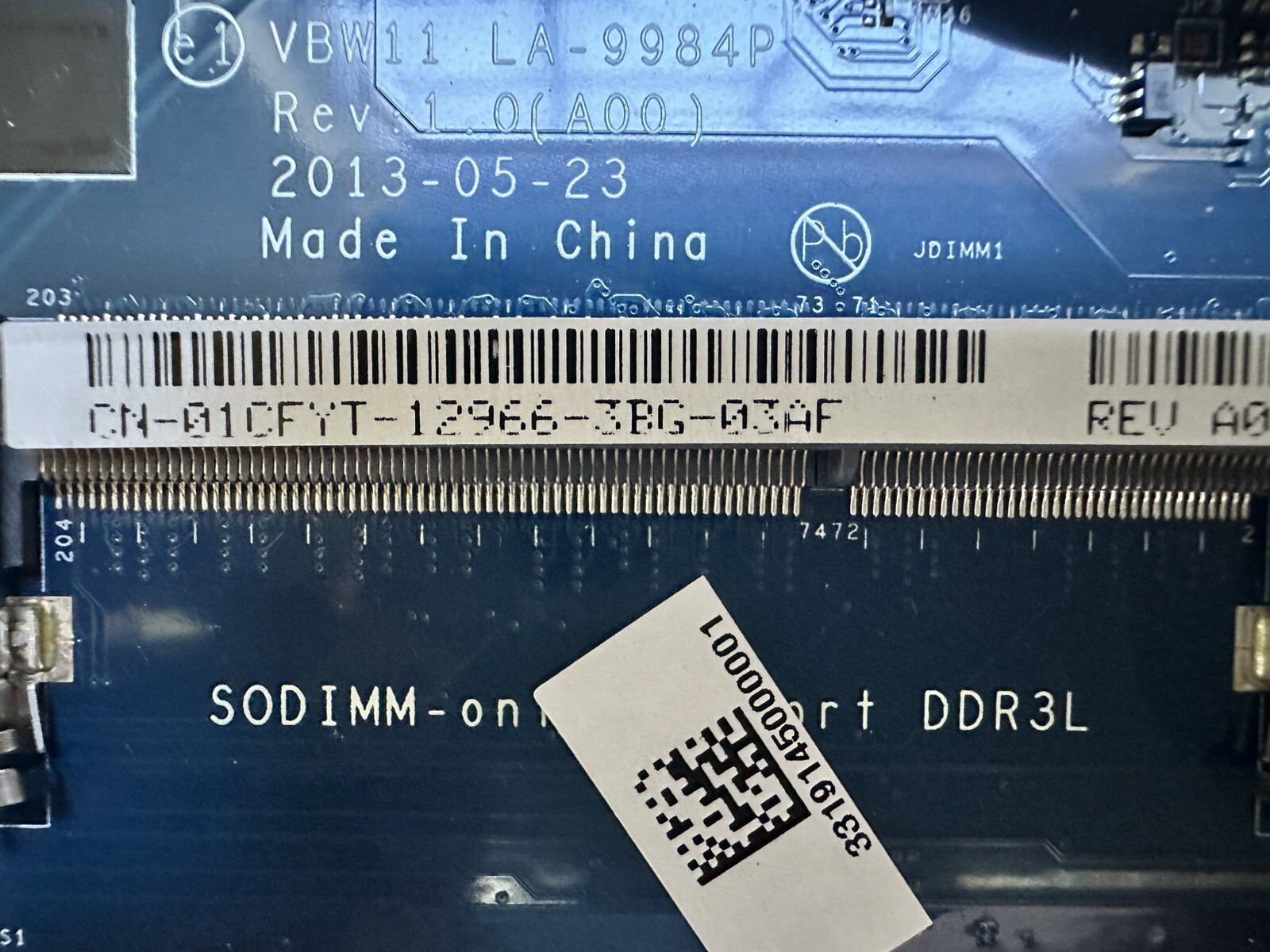 Dell Inspiron 5737 Intel Core i3-4010U CPU @1.7GHz Motherboard 1CFYT 0CFYT Processor 1CYFT product photo 3