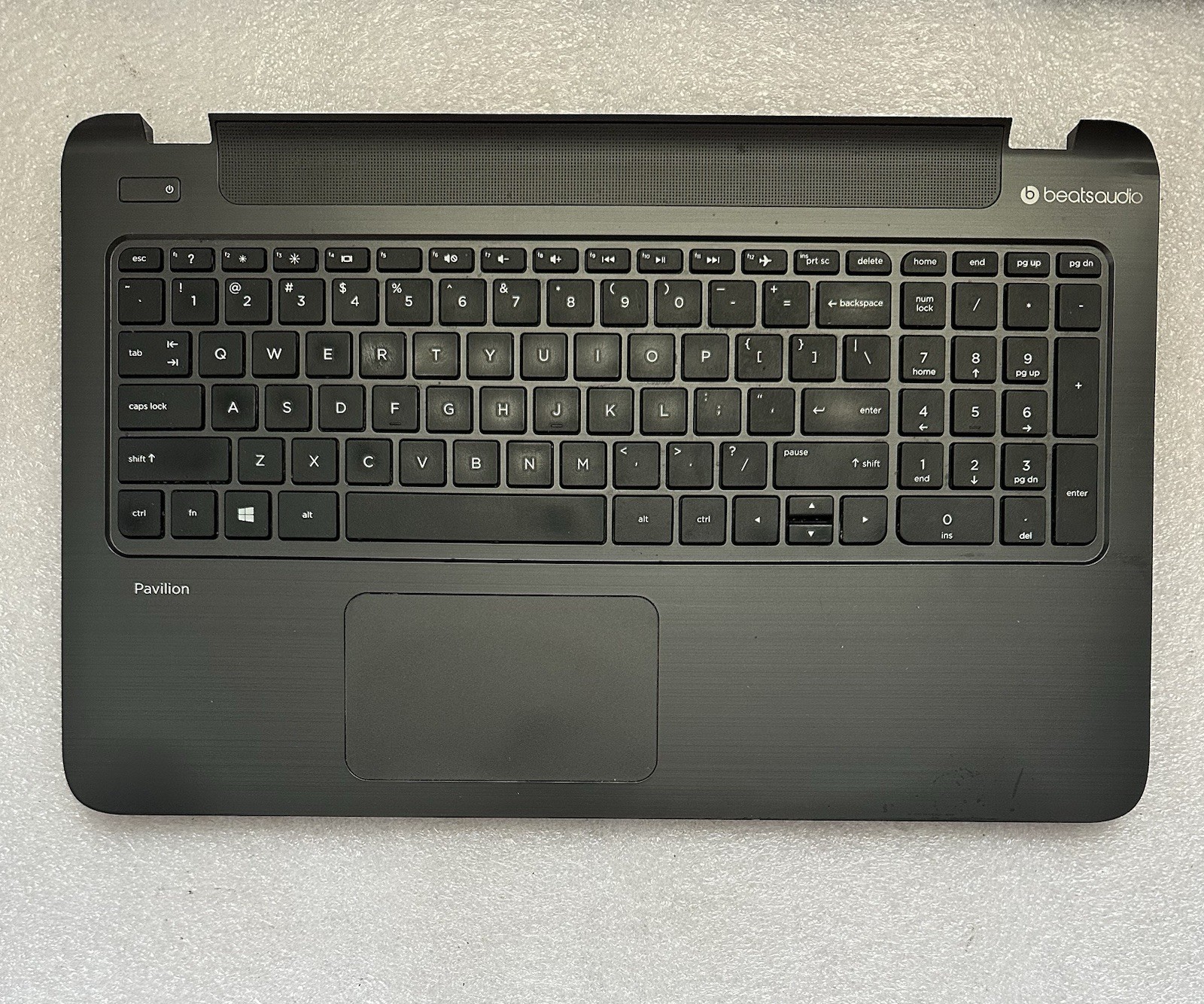 HP Pavilion 15 Palmrest Touchpad Keyboard 776785-001, EAY14002070-2, Gray Palmrest Keyboard Assembly product photo 1