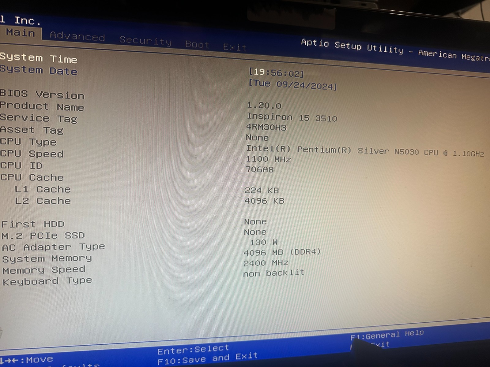 Dell Inspiron 15 3510 Motherboard Intel Pentium Silver N5030 P1JG9 product photo 3
