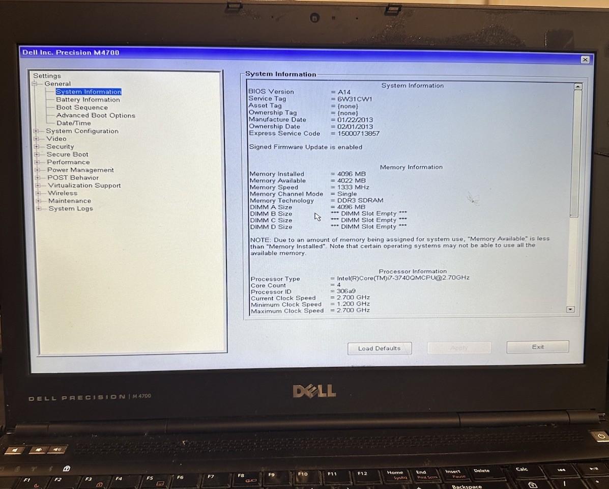 Dell Precision M4700 Intel i7-3740QM @2.70GHz Motherboard 2PR7R, SR0UV, KKVMC Processor product photo 5