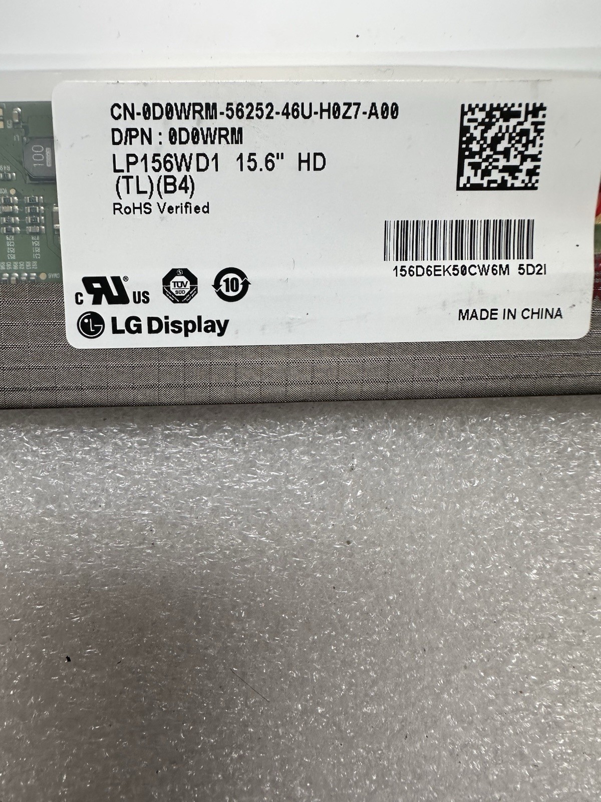 LG Display 15.6" HD LP156WD1 TLB4 LCD Screen Matte Panel 0D0WRM D0WRM Laptop Screen LP156WD1-TLB4 product photo 3