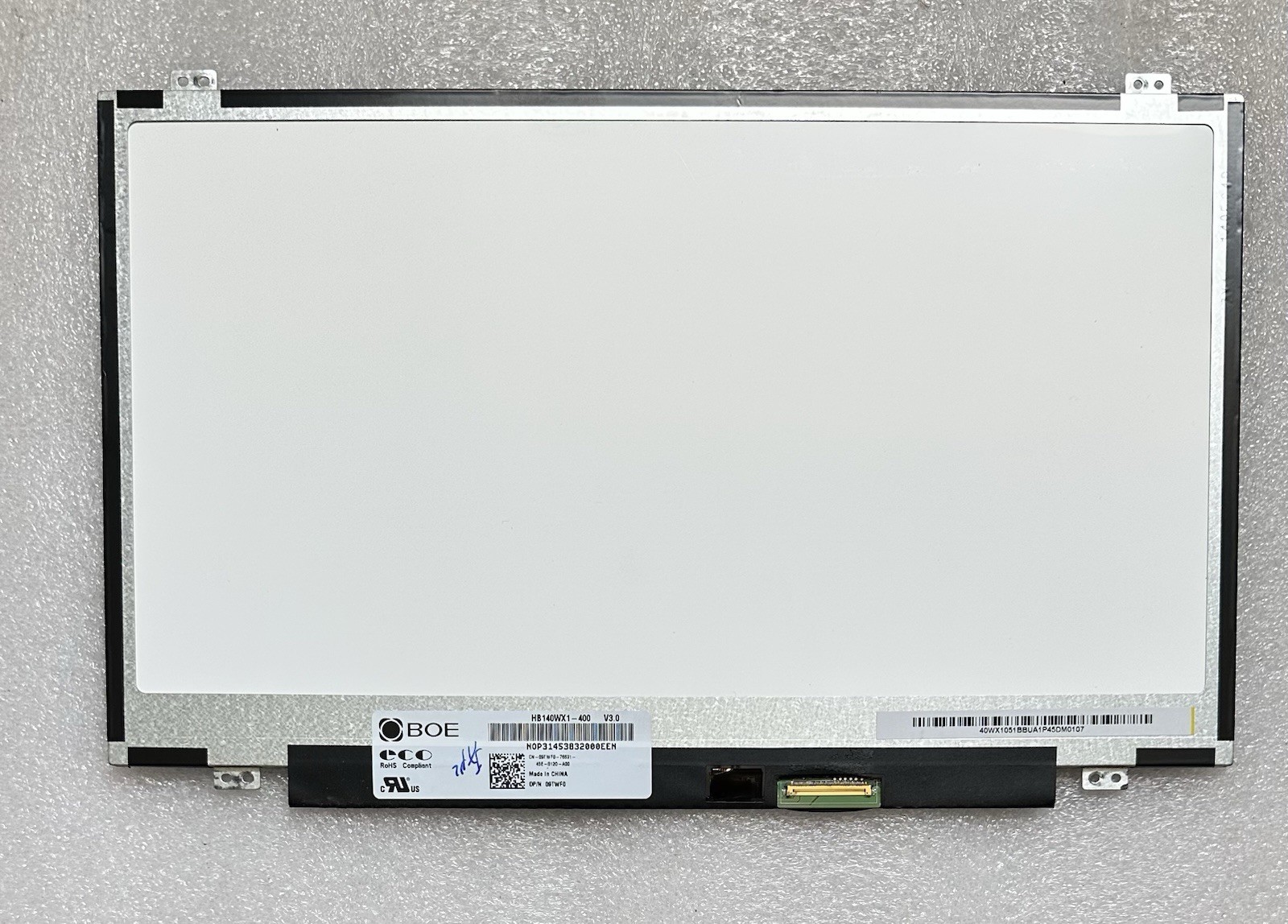 BOE HB140WX1-400 V3.0 14" 40 pin LCD LED Matte Screen Display Panel 09TWF0 9TWF0 Laptop Screen product photo 2