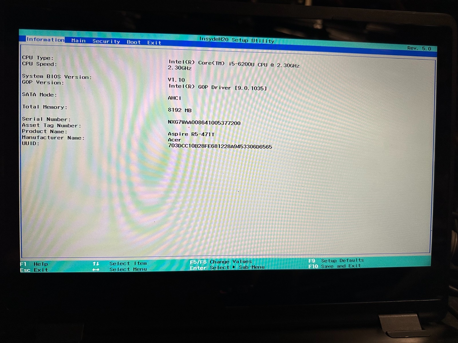 Acer Aspire R5-471T 14in i5-6200u Motherboard NBG7W1100P product photo 3