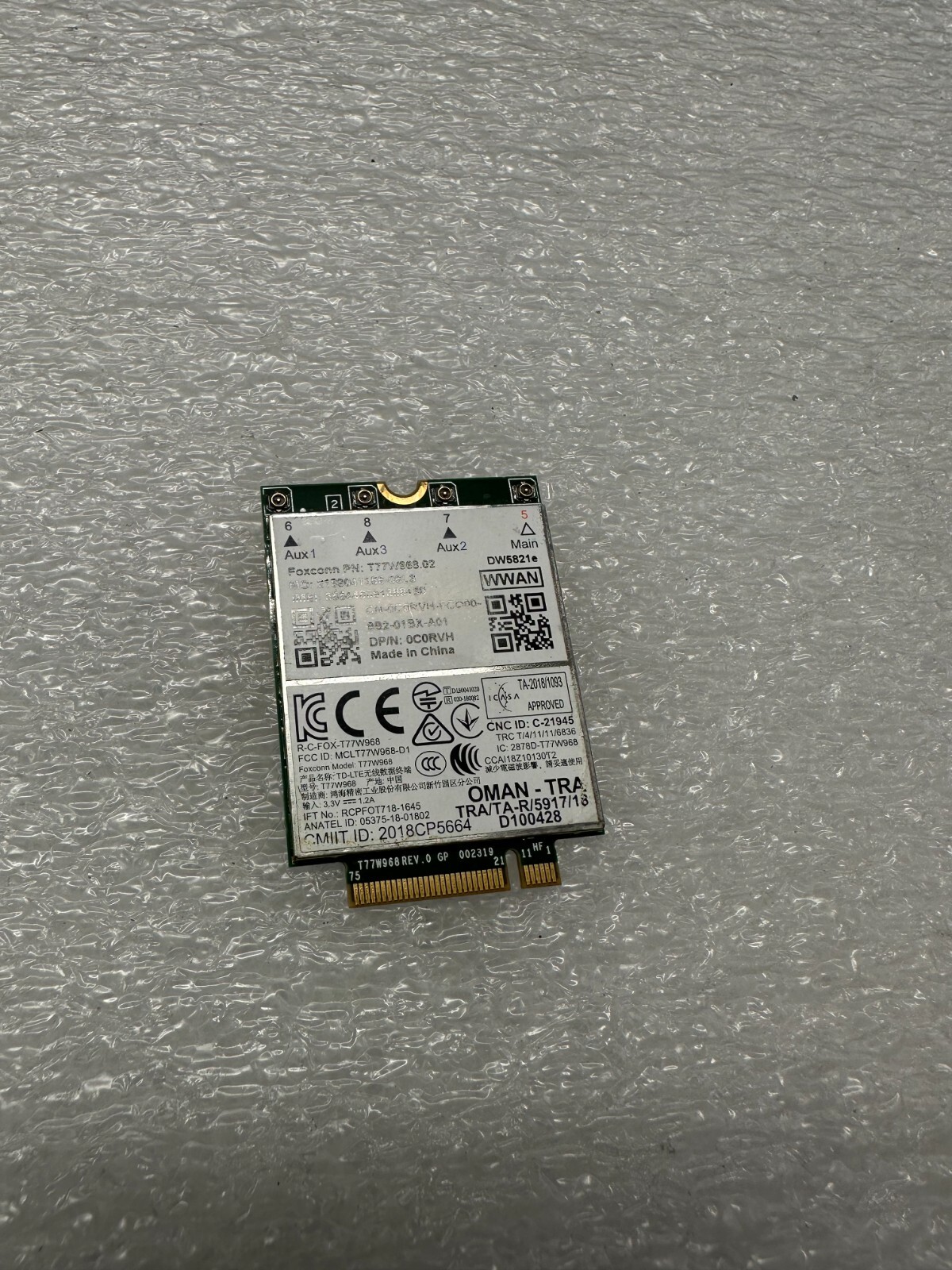 Dell Latitude 7400 T77W968 DW5821e Snapdragon X20 LTE Card PH6K2 Laptop Part product photo 1