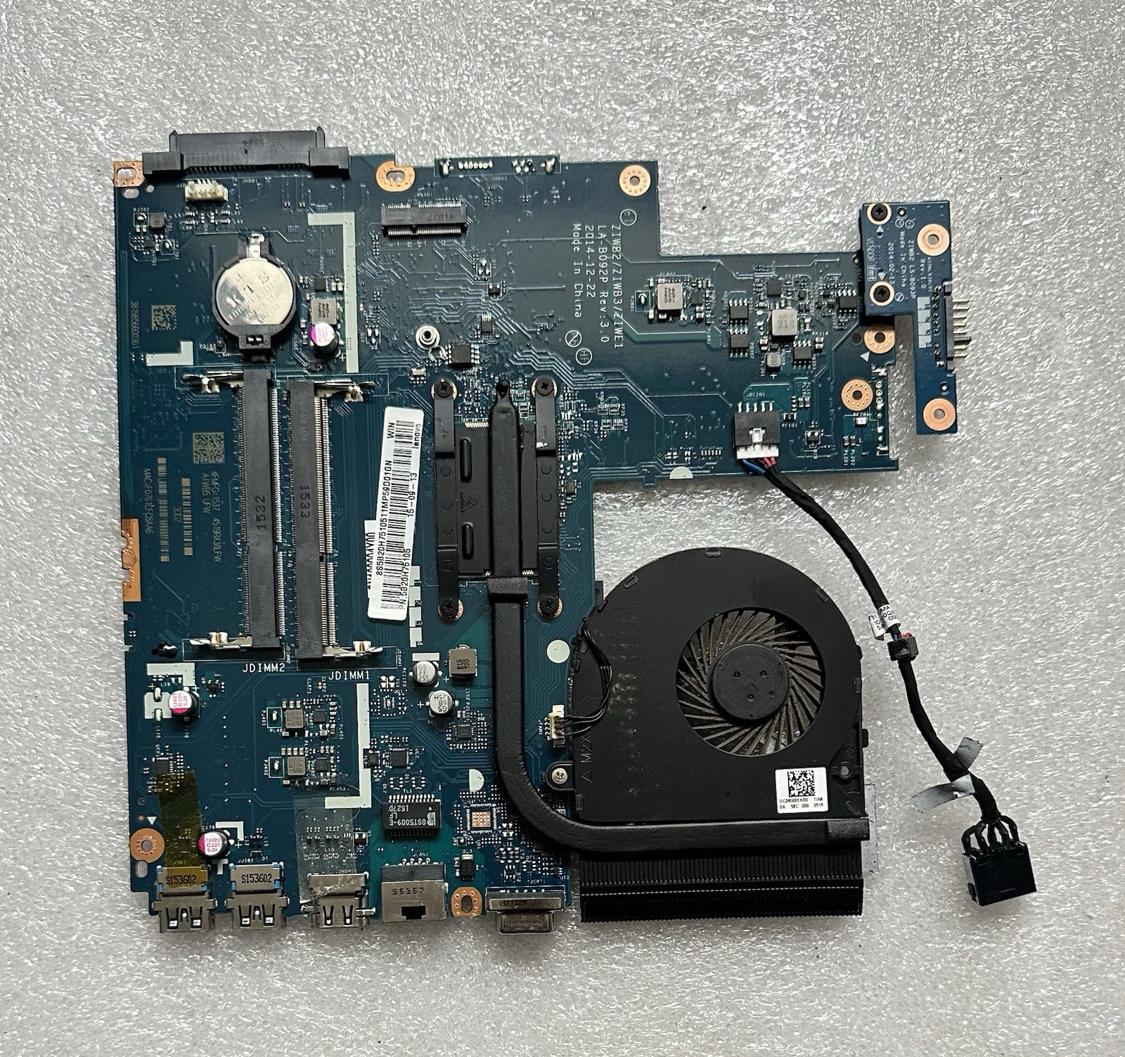 Lenovo B50-80 Motherboard Intel Core i3-4005U 1.7GHz 5B20H75105 Processor product photo 1