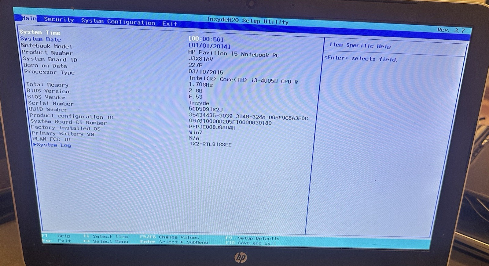 HP 15t-p000 Intel Core i3-4005u 1.70GHz Laptop Motherboard 779839-001 Processor product photo 4