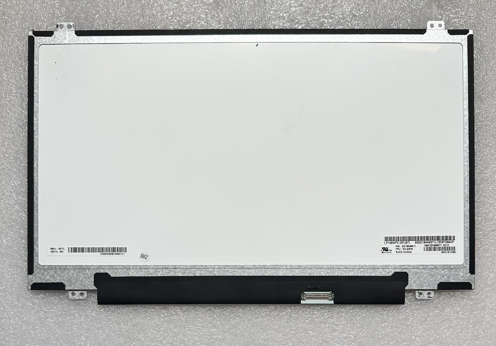 LG Display 14" Matte Laptop Screen Display 30pin LP140WF6 SPB7 01LW010, * Read* LP140WF6 (SP)(B7) product photo 3