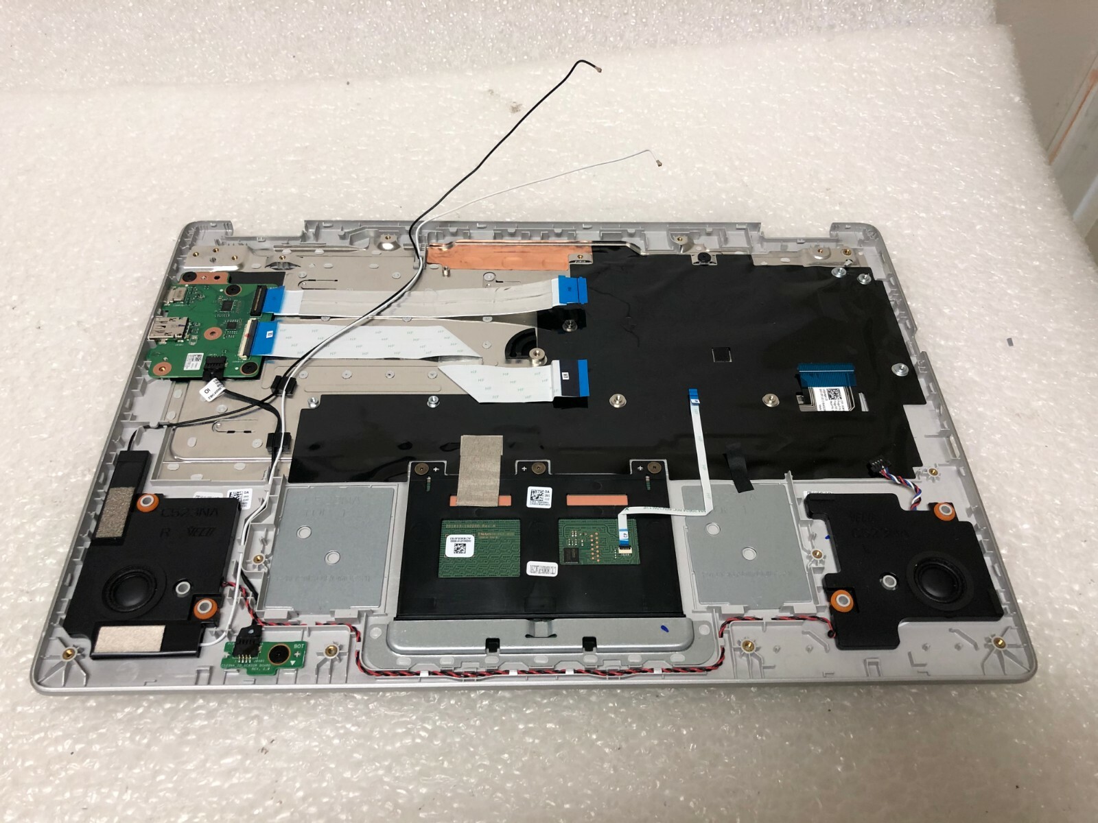 Asus C523N C523NA palmrest touch pad keyboard top cover screw bumps on palm Palmrest Keyboard Assembly 90NX01R1-R31UI0 product photo 2