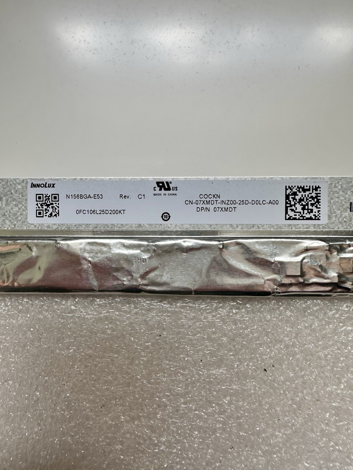 InnoLux 15.6" Laptop LCD LED Screen Panel 40pin N156BGA-E53 Rev. C1 7XMDT, *READ Laptop Screen product photo 5