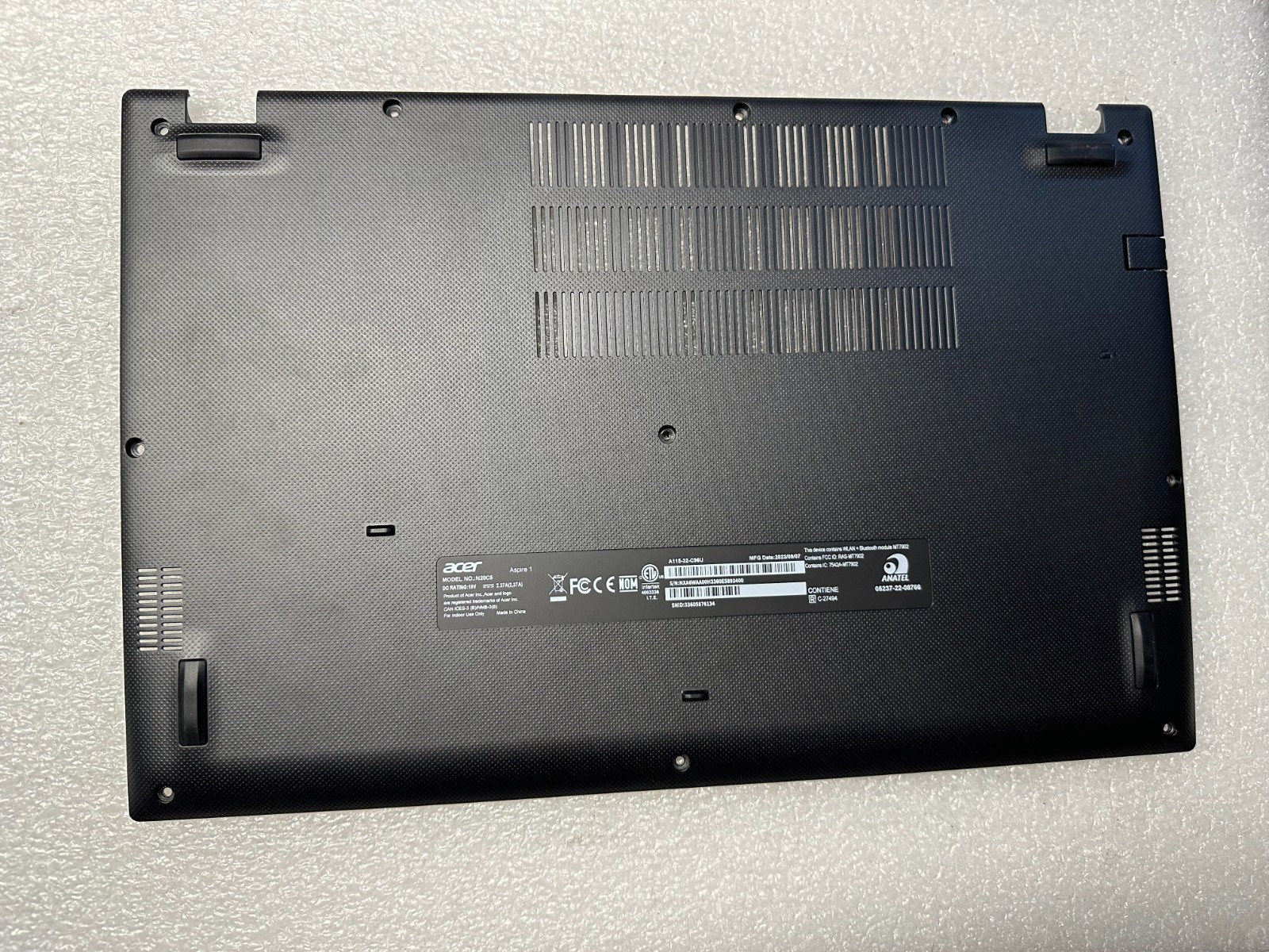 Acer Aspire A115-32 A315-58 Black Lower Bottom Case 60.A6MN2.001 Bottom Base Cover product photo 1