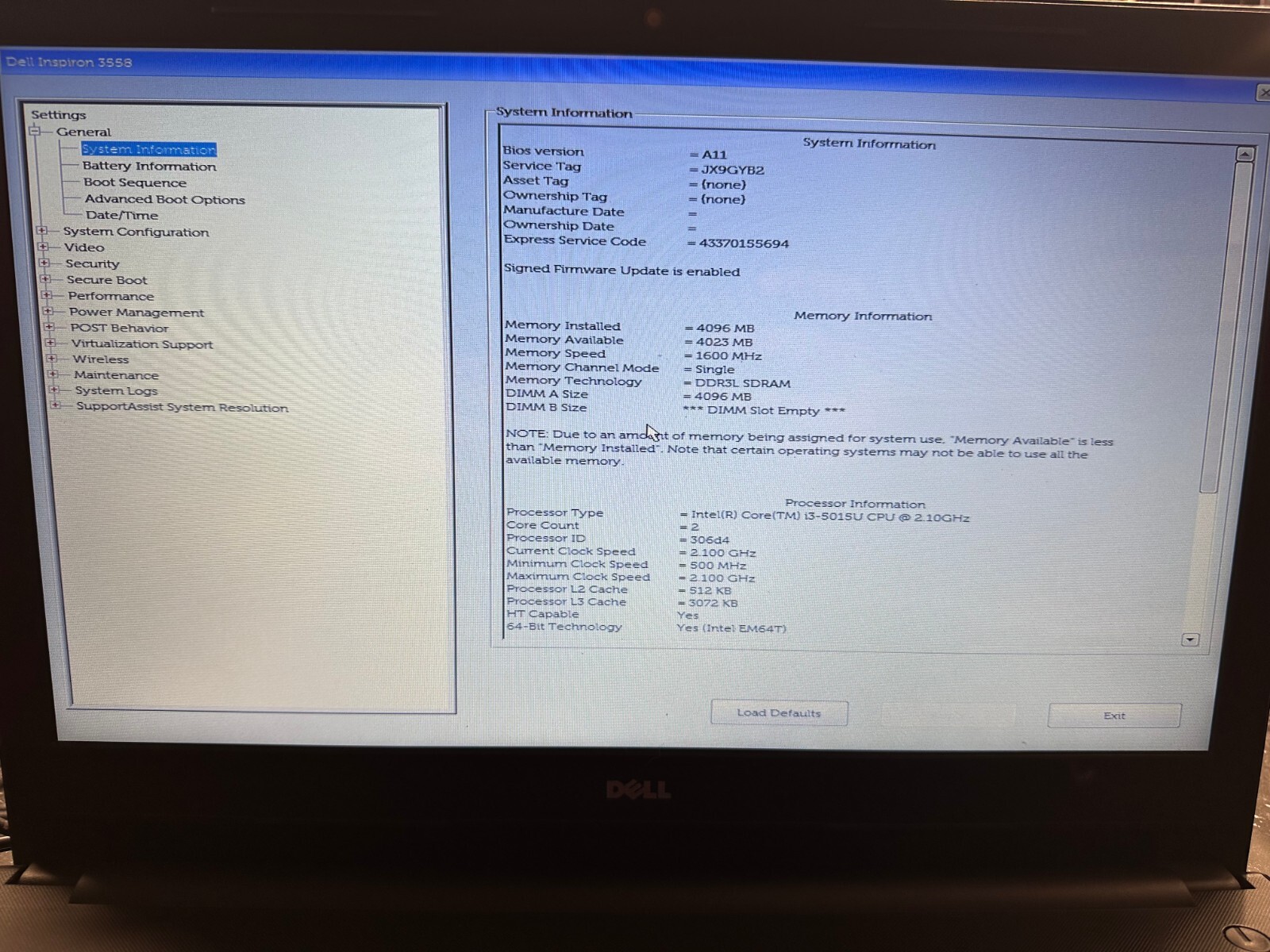Dell Inspiron 3558 15.6” Glossy Complete HD LCD Panel Assembly, Black, *READ* LCD Screen Assembly product photo 5