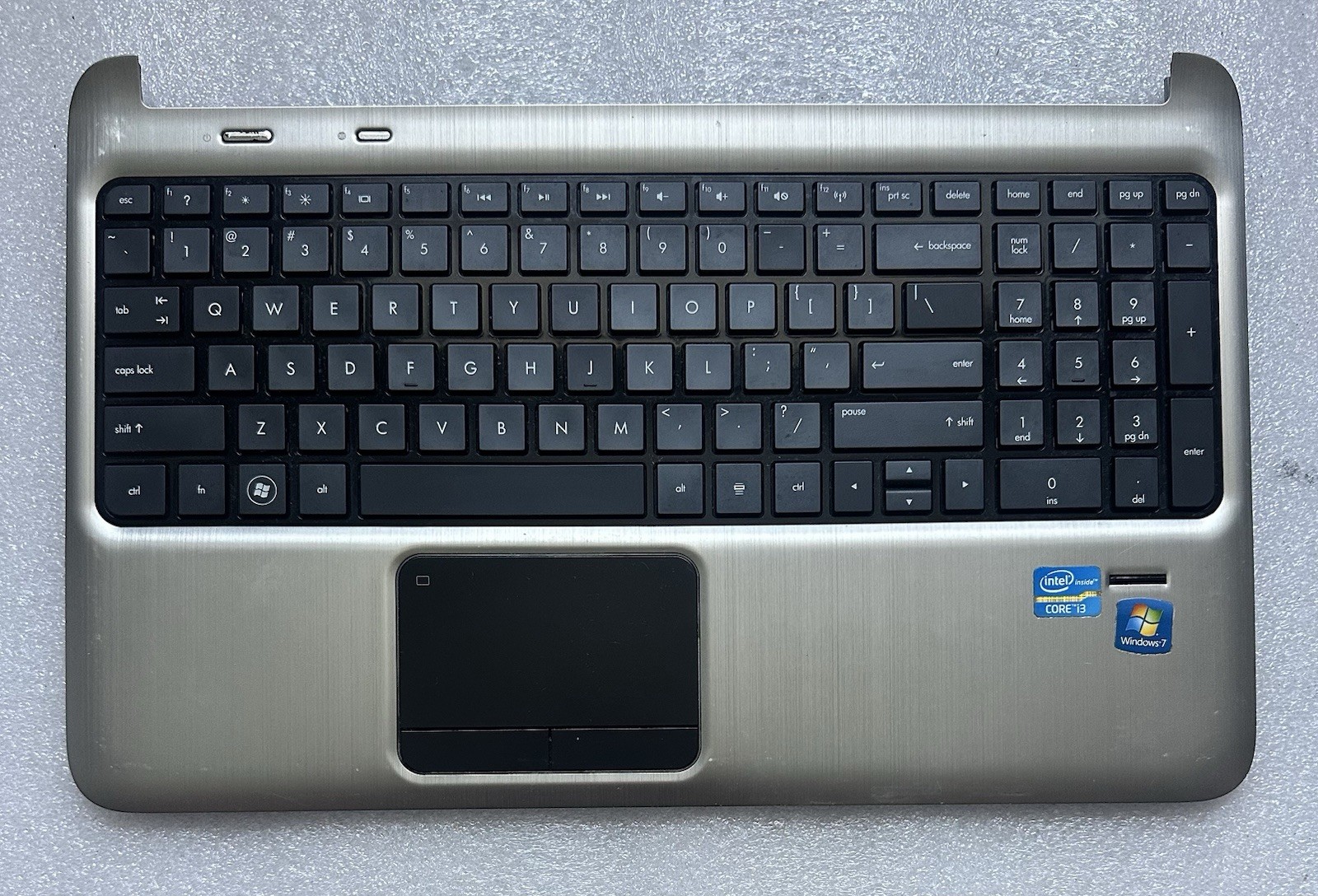 HP Pavilion Dv6 Touchpad Silver Palmrest 650802-001 Keyboard 640436-001, *READ* Palmrest Keyboard Assembly product photo 1