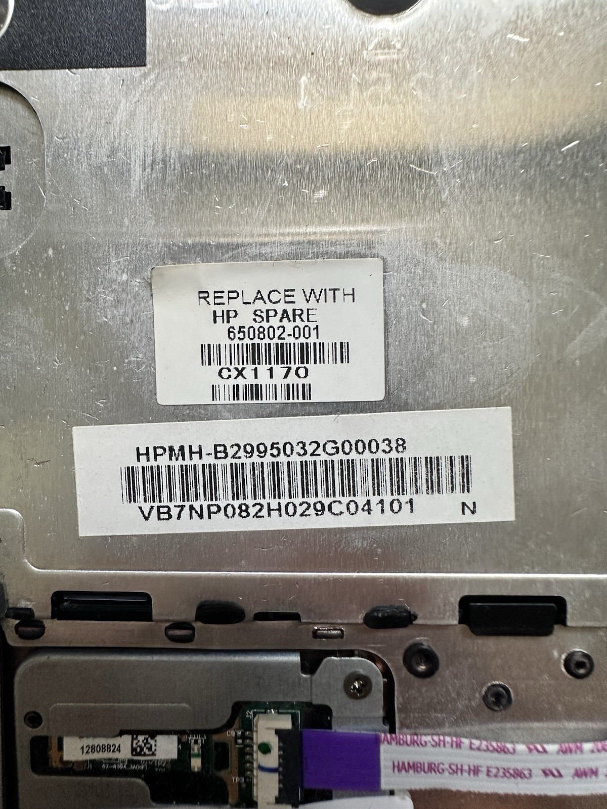 HP Pavilion Dv6 Touchpad Silver Palmrest 650802-001 Keyboard 640436-001, *READ* Palmrest Keyboard Assembly product photo 6