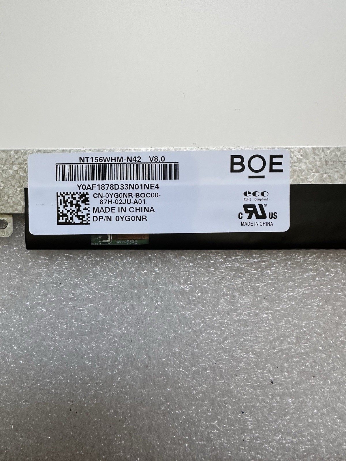 BOE 15.6" Matte Laptop HD LCD Screen Display NT156WHM-N42 V8.0 YG0NR 30pin *READ Laptop Screen product photo 4
