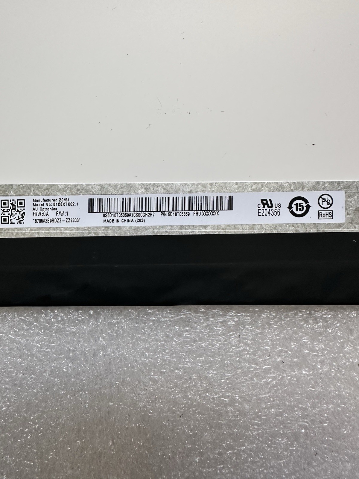 AUO AU Optronics 15.6" Matte Laptop LCD Display TOUCH Screen B156XTK02.1 30PIN, READ Laptop Screen product photo 5