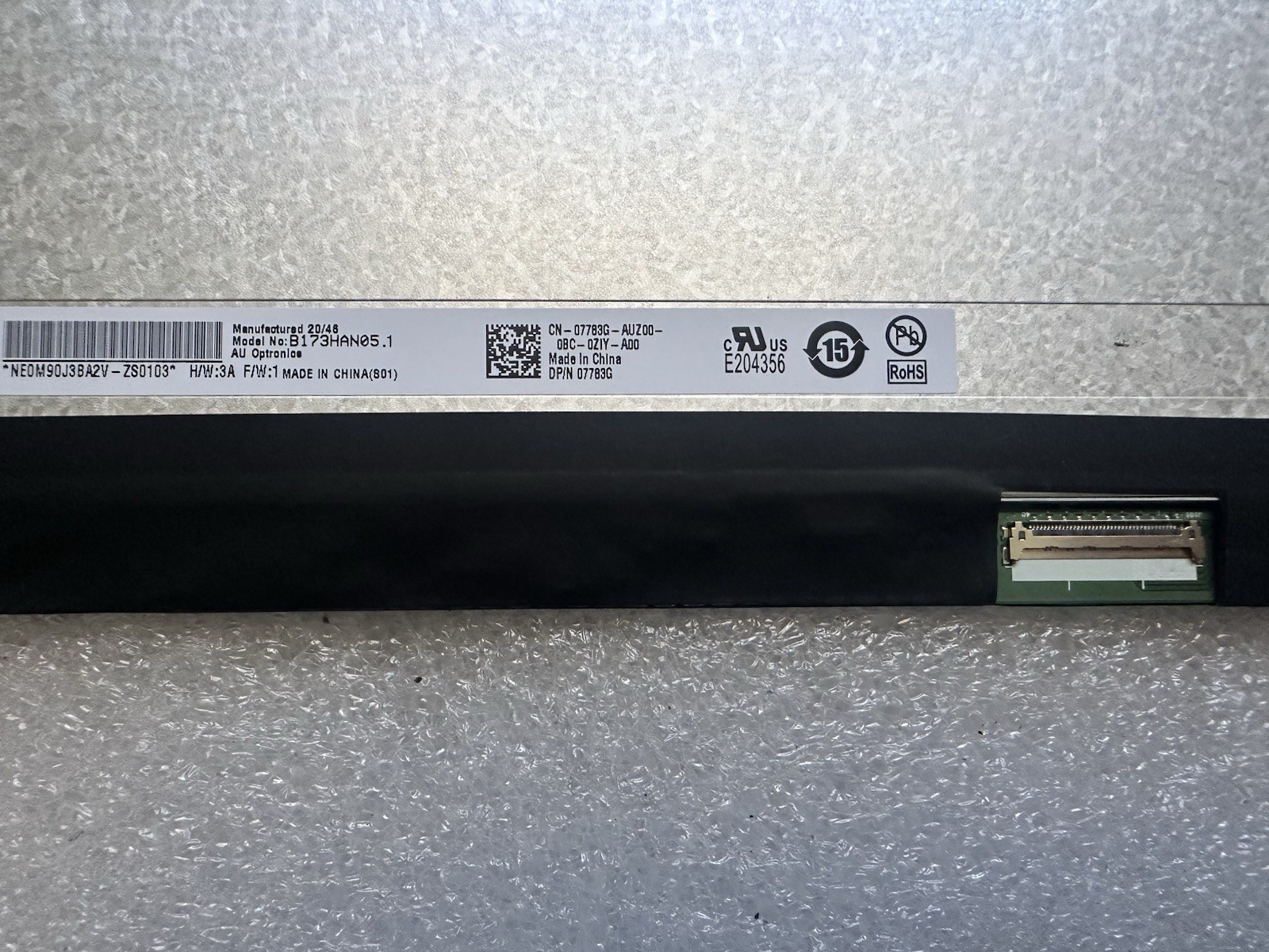 AUO AU Optronics 17.3" Matte Laptop FHD WVA LCD Screen 30Pin 7783G B173HAN05.1, READ Laptop Screen product photo 4