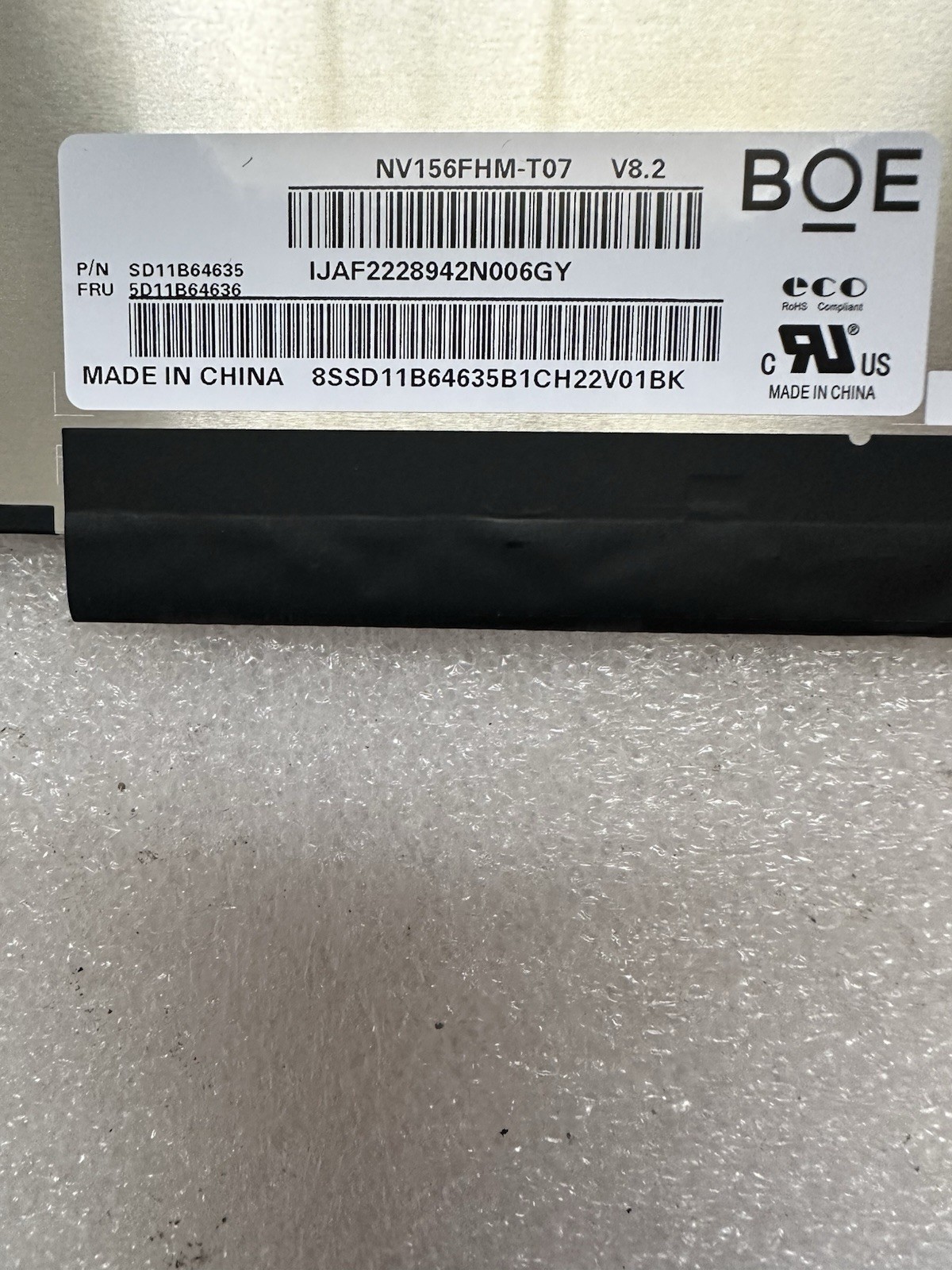 BOE 15.6” Matte LCD FHD Laptop Screen 30Pin NV156FHM-T07 V8.2 5D11B64636, *READ* product photo 4