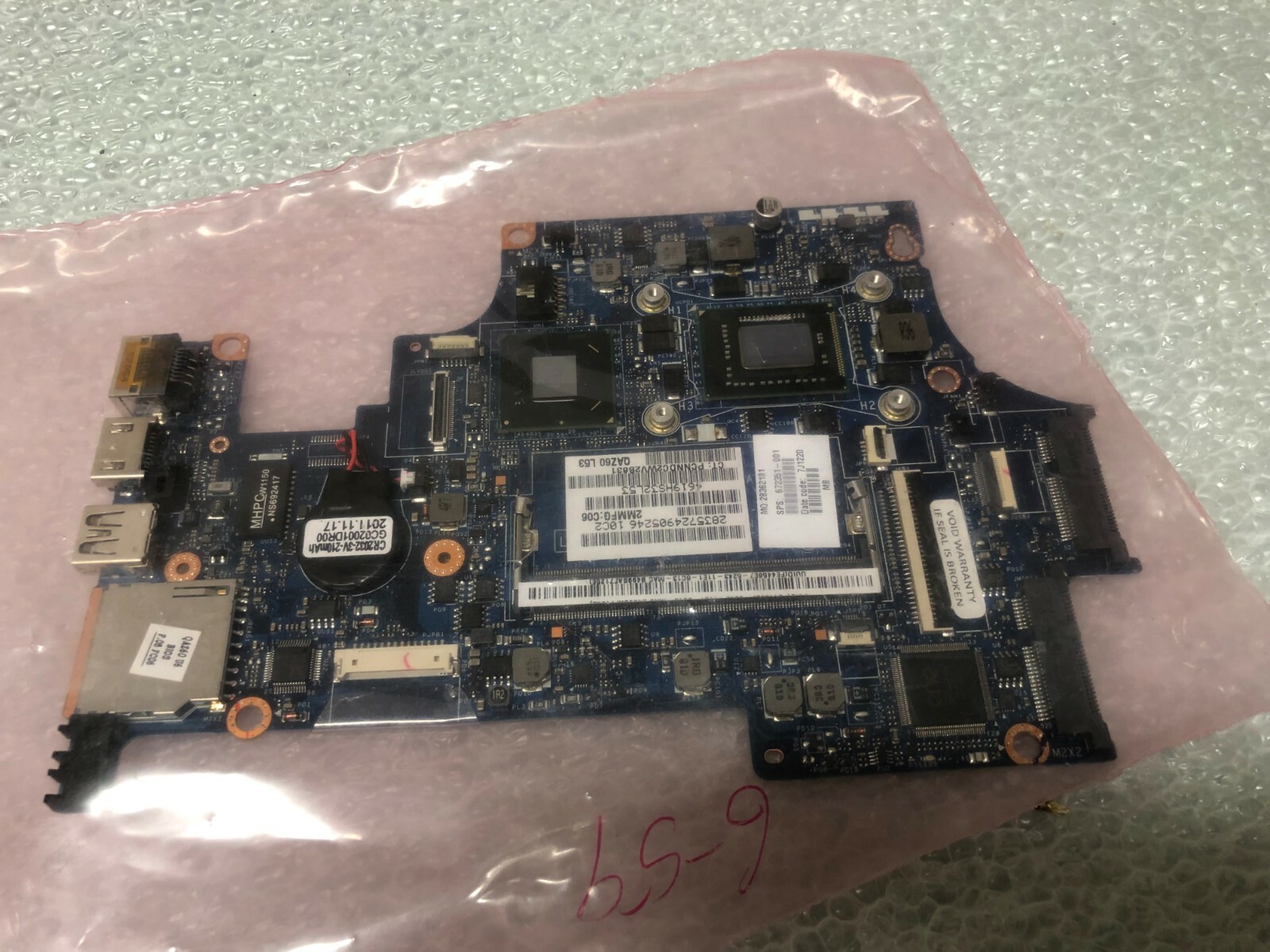 HP Folio 13T INTEL Motherboard 672351-001 i3-2367M LA-8043P 8-14 product photo 1