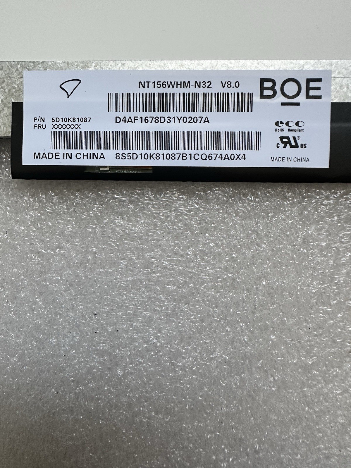 BOE NT156WHM-N32 V8.0 15.6” Laptop Glossy 30 Pin Screen Display Panel, *READ* Laptop Screen product photo 4