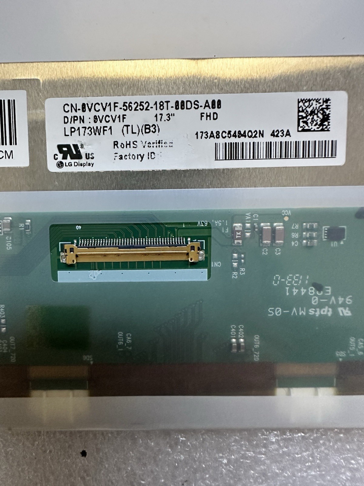 LG Display 17.3" Laptop Matte LCD Screen Display 40pin LP173WF1 (TL)(B3), *READ* Laptop Screen LP173WF1-TLB3 product photo 4